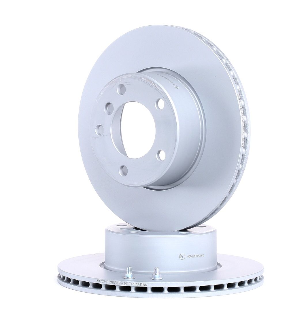 ATE 24.0122-0159.1 Brake disc Vented, Coated, High-carbon, with bolts/screws-image-957354