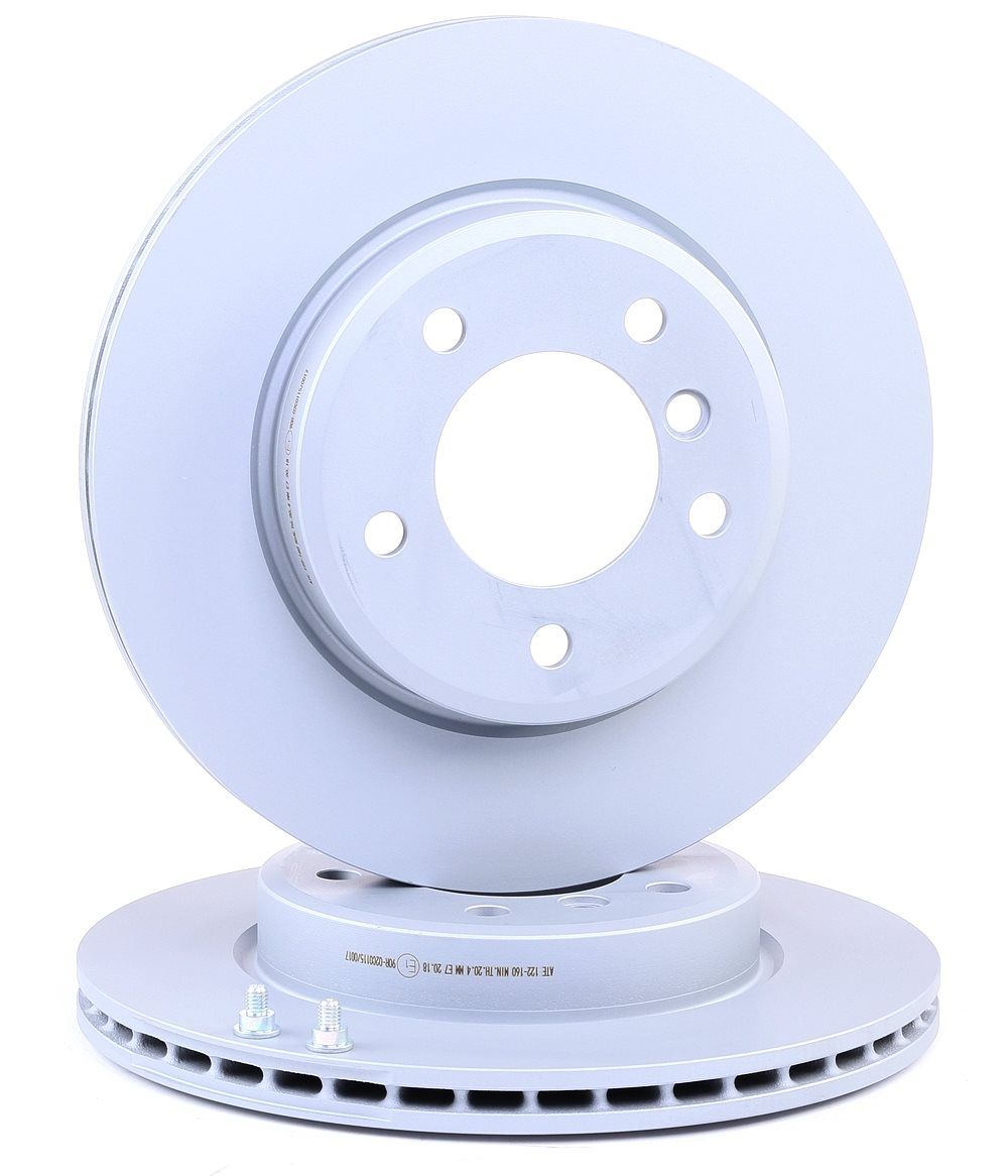 ATE 24.0122-0160.1 Brake disc Vented, Coated, High-carbon, with bolts/screws-image-957355