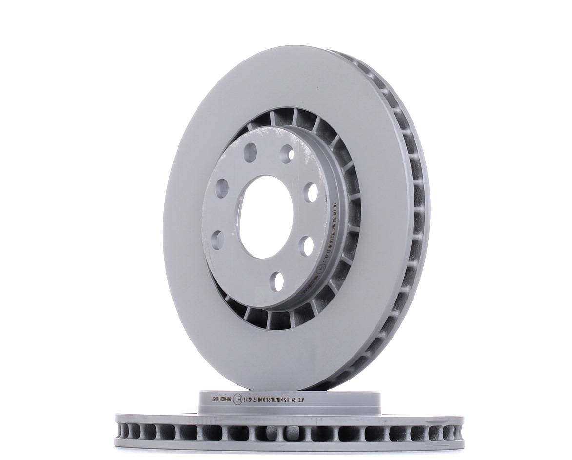 ATE 24.0124-0115.1 Brake disc Vented, Coated, Alloyed/High-carbon, with bolts/screws-image-957476
