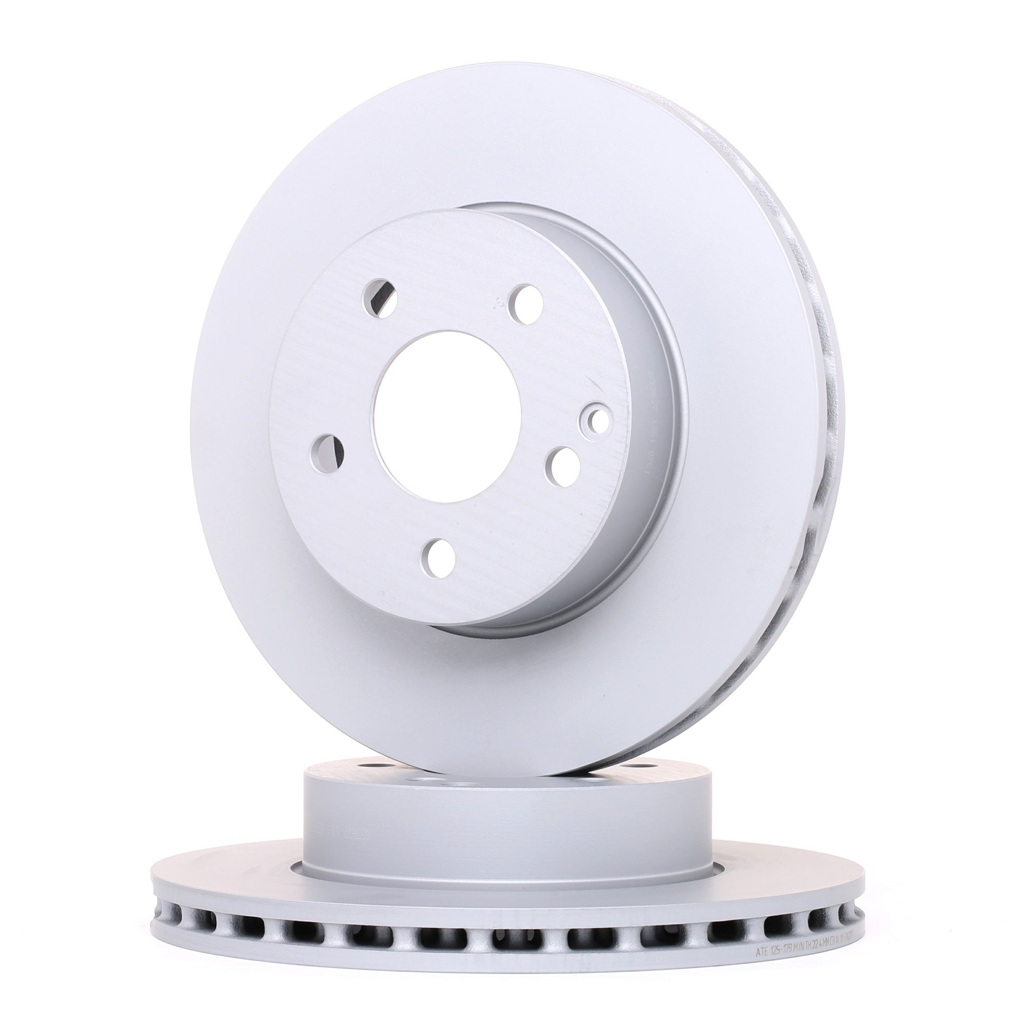 ATE 24.0125-0179.1 Brake disc Vented, Coated, Alloyed/High-carbon, with bolts/screws-image-957637