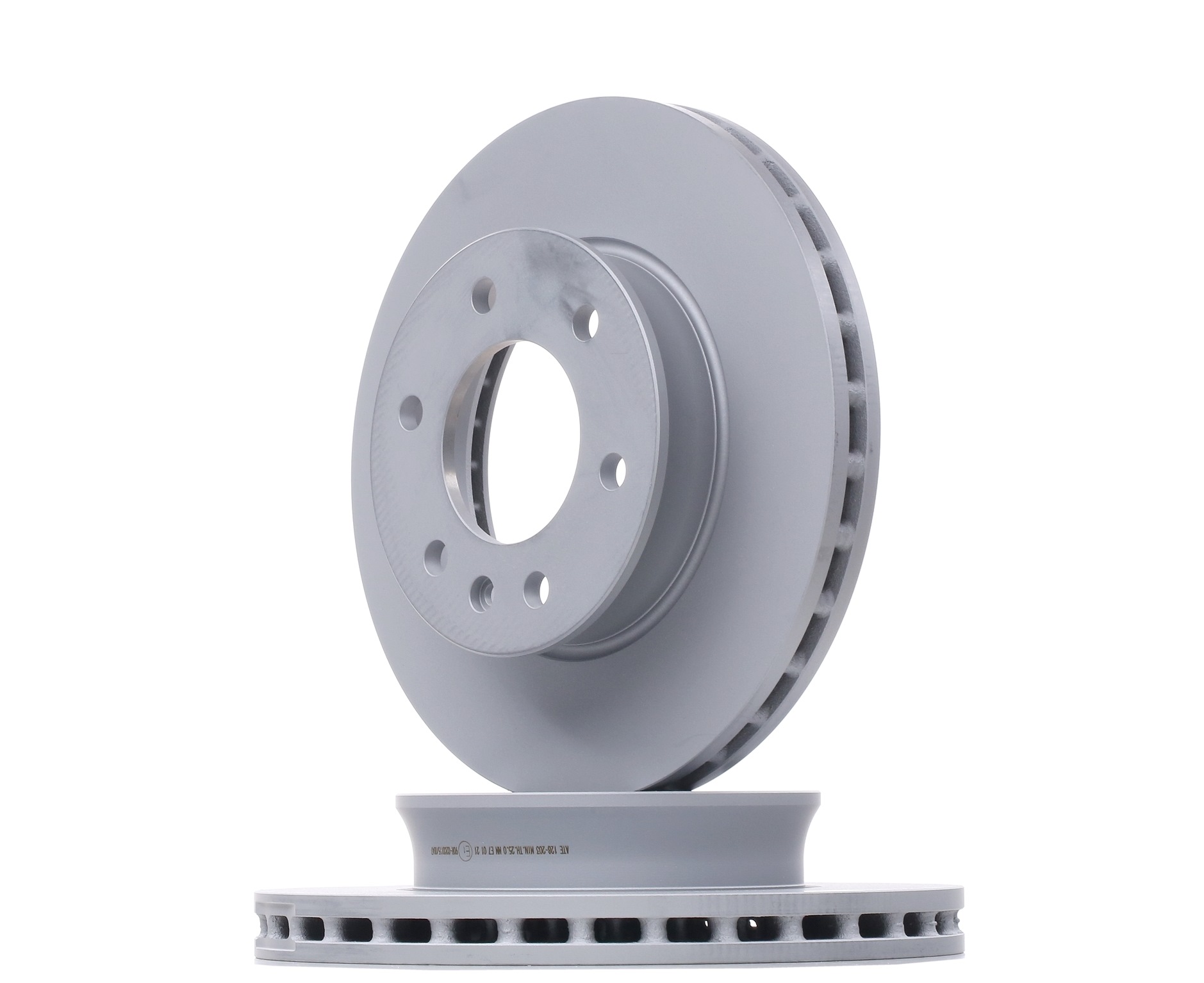 ATE 24.0128-0203.1 Brake disc Vented, Coated, Alloyed/High-carbon, with bolts/screws-image-957787
