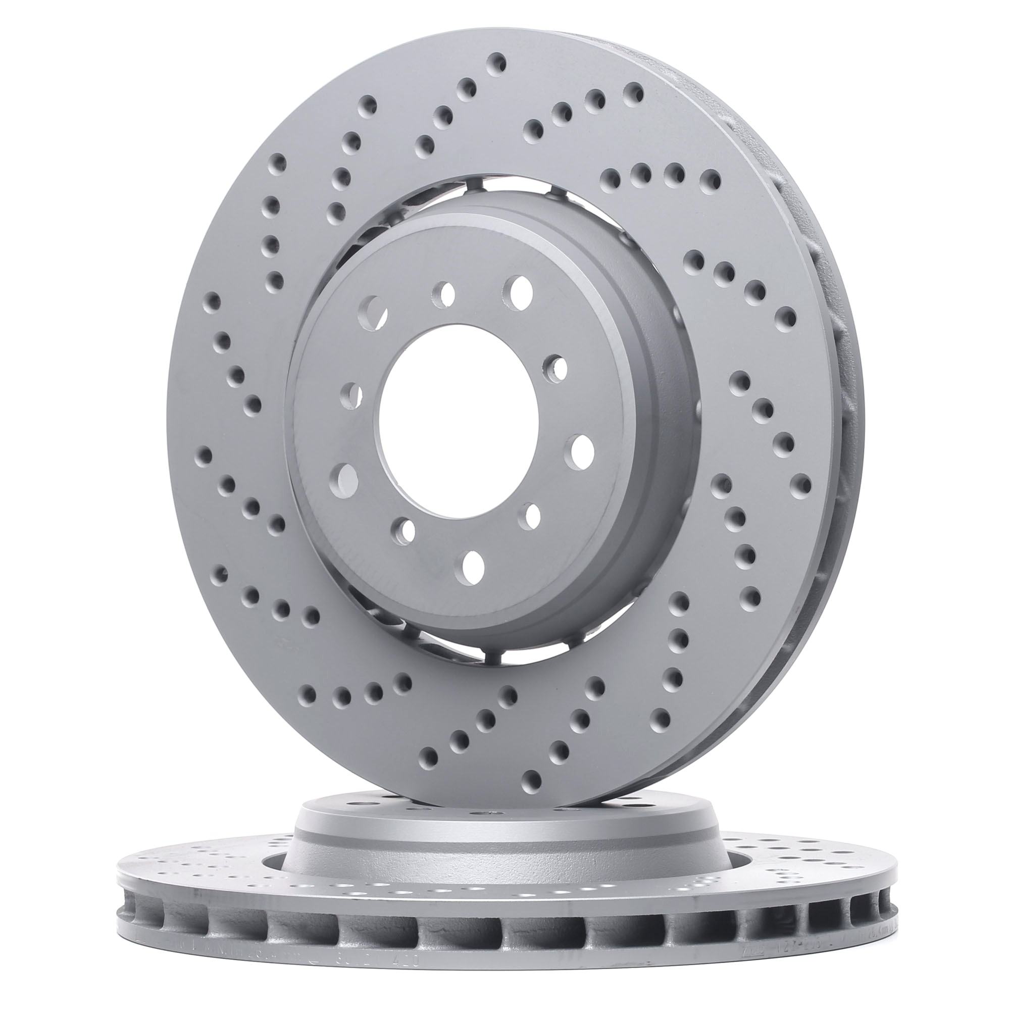 ATE 24.0128-0206.2 Brake disc perforated/vented, Coated, High-carbon, with bolts/screws-image-957790