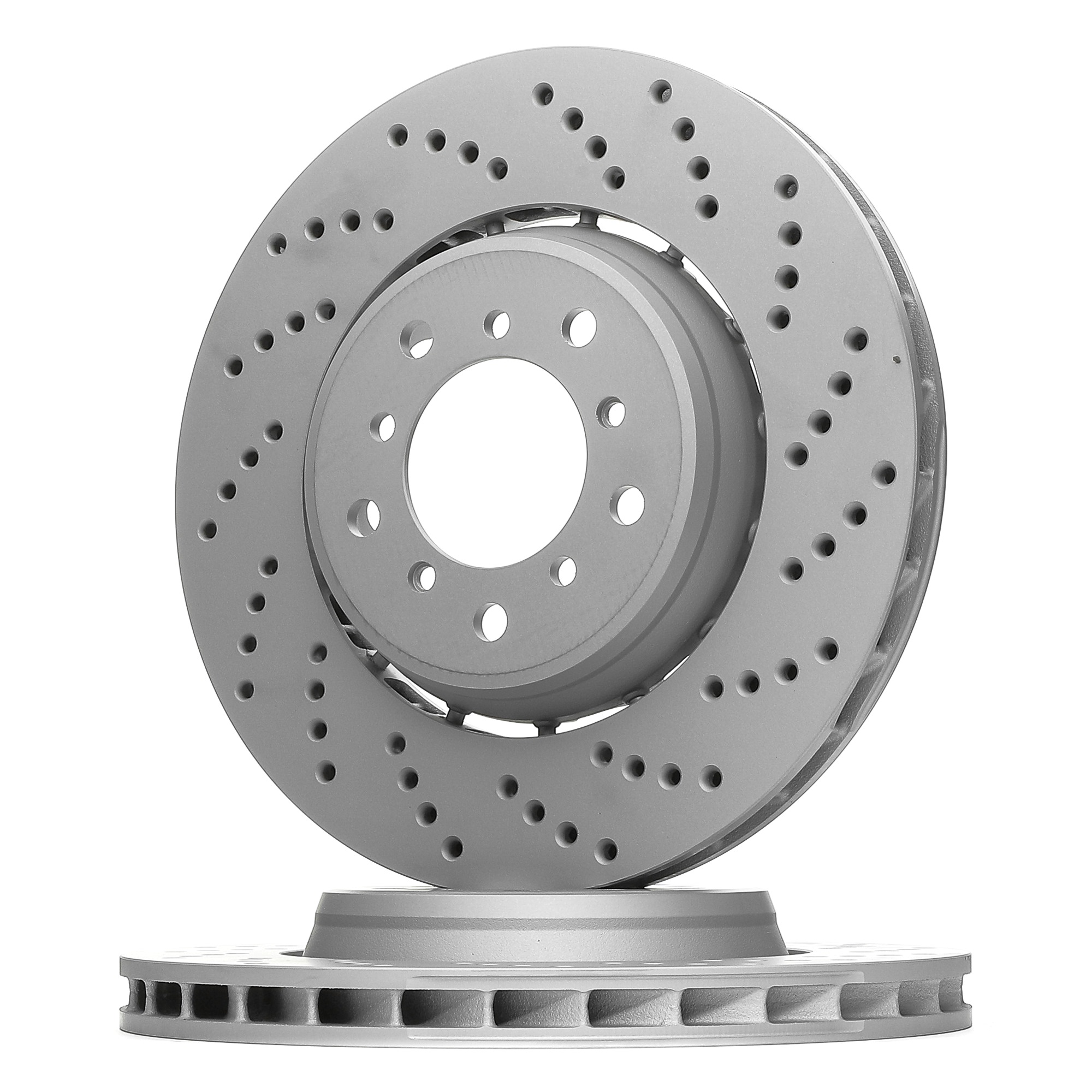 ATE 24.0128-0207.2 Brake disc perforated/vented, Coated, High-carbon, with bolts/screws-image-957791