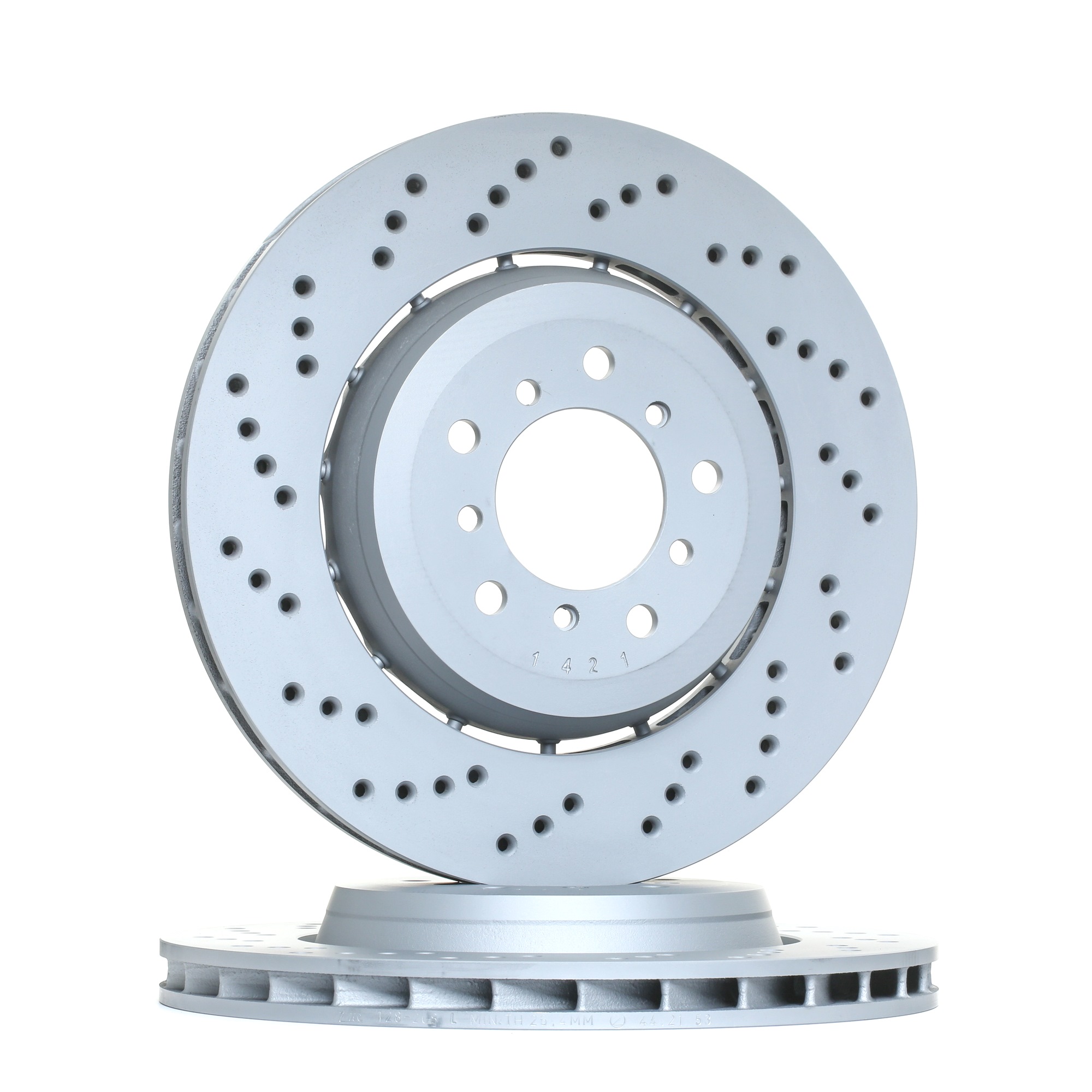 ATE 24.0128-0208.2 Brake disc perforated/vented, Coated, High-carbon, with bolts/screws-image-957792