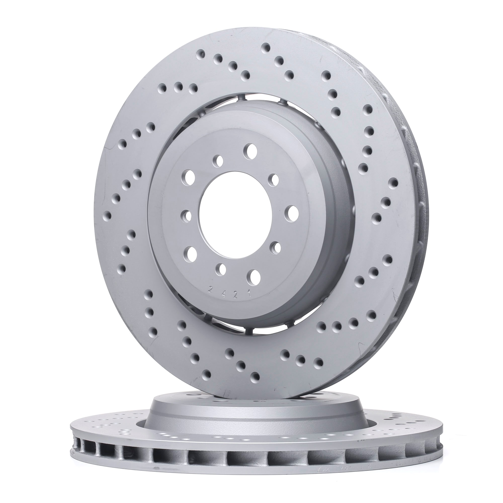 ATE 24.0128-0209.2 Brake disc perforated/vented, Coated, High-carbon, with bolts/screws-image-957793