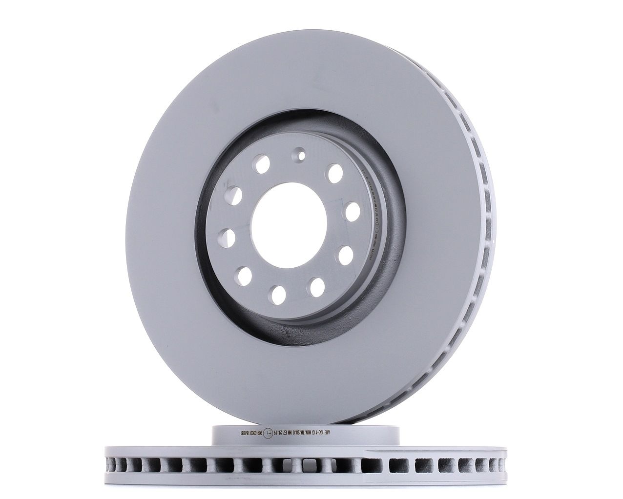 ATE 24.0130-0113.1 Brake disc Vented, Coated, High-carbon, with bolts/screws-image-957829