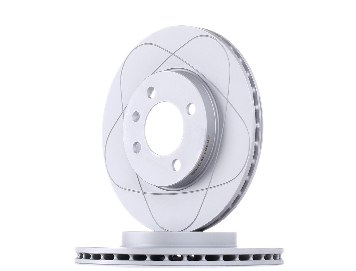 ATE 24.0320-0128.1 Brake disc Vented, Coated, Alloyed/High-carbon, with bolts/screws