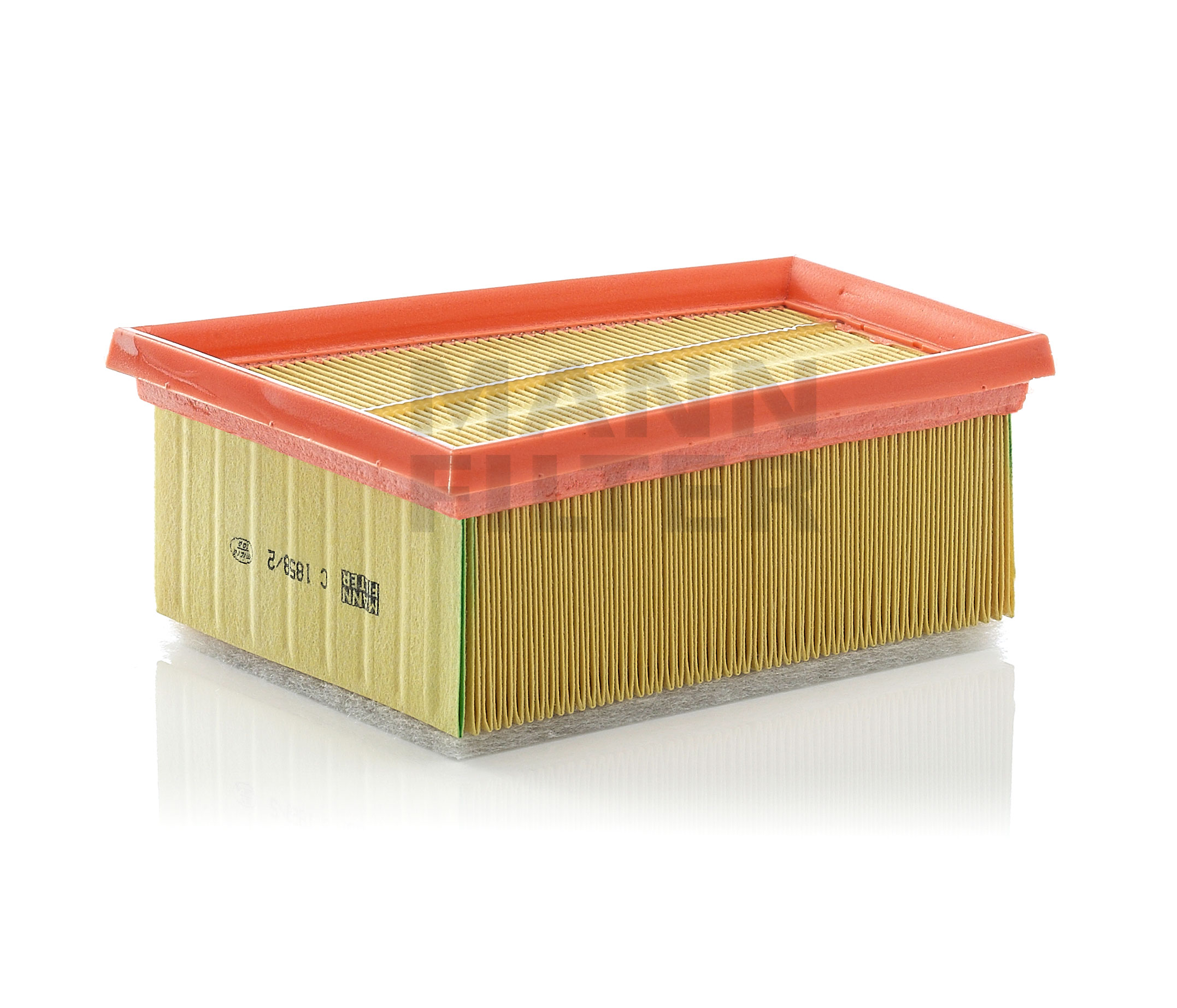 Side view of MANN-FILTER C 1858/2 Air filter Filter Insert