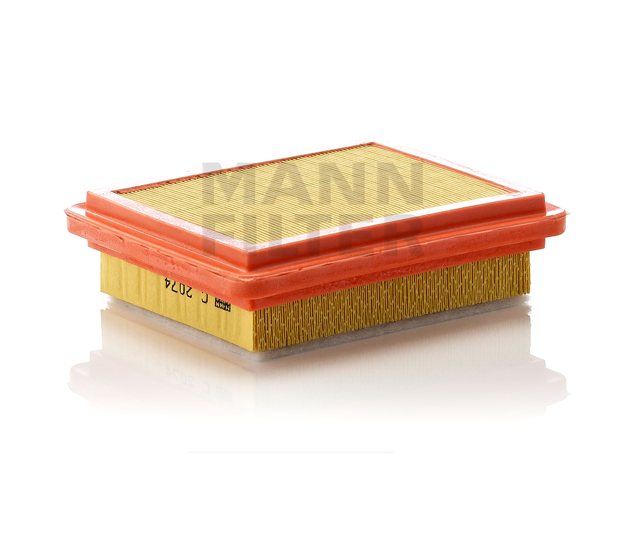 Side view of MANN-FILTER C 2074 Air filter Filter Insert