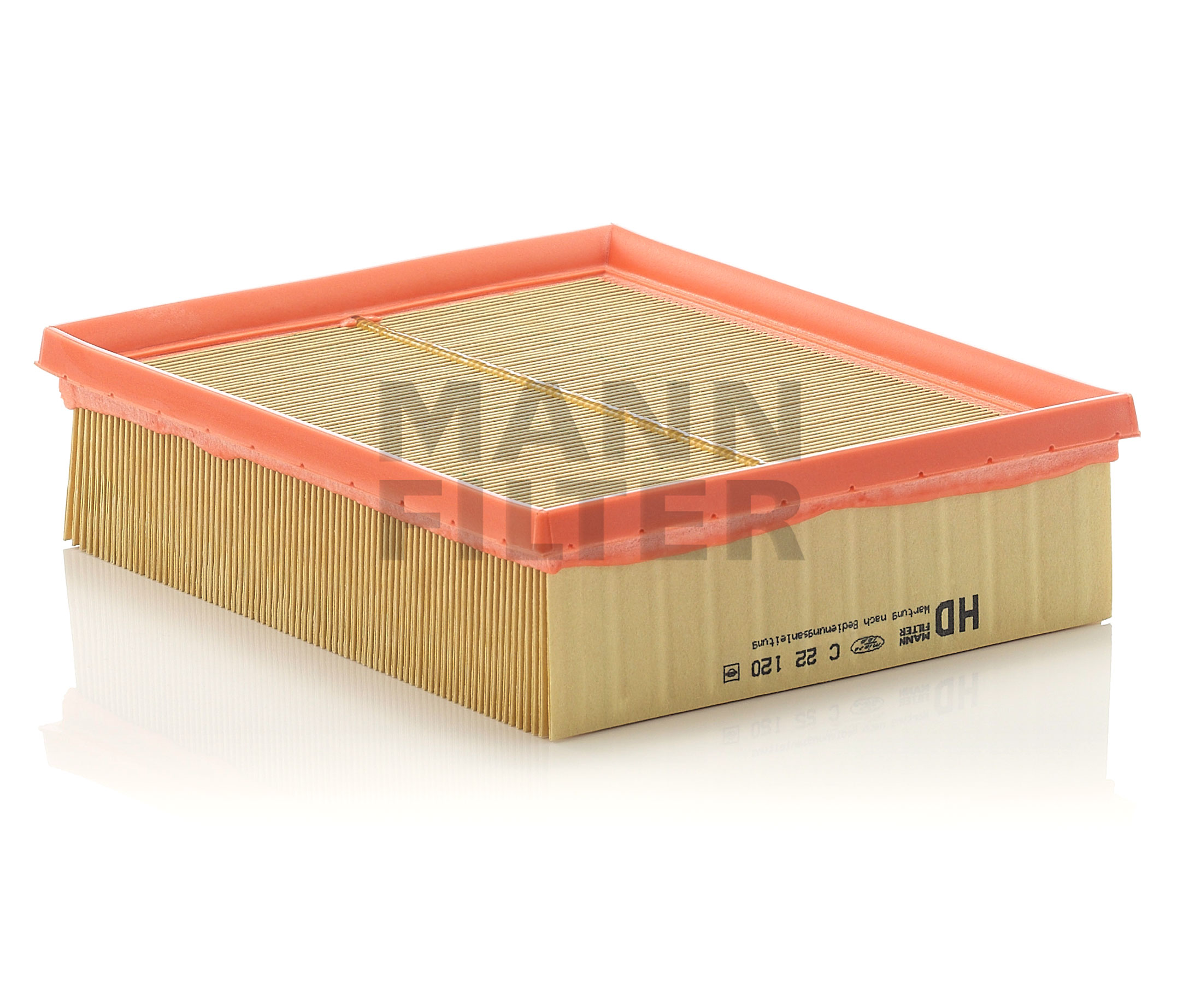 Side view of MANN-FILTER C 22 120 Air filter Filter Insert