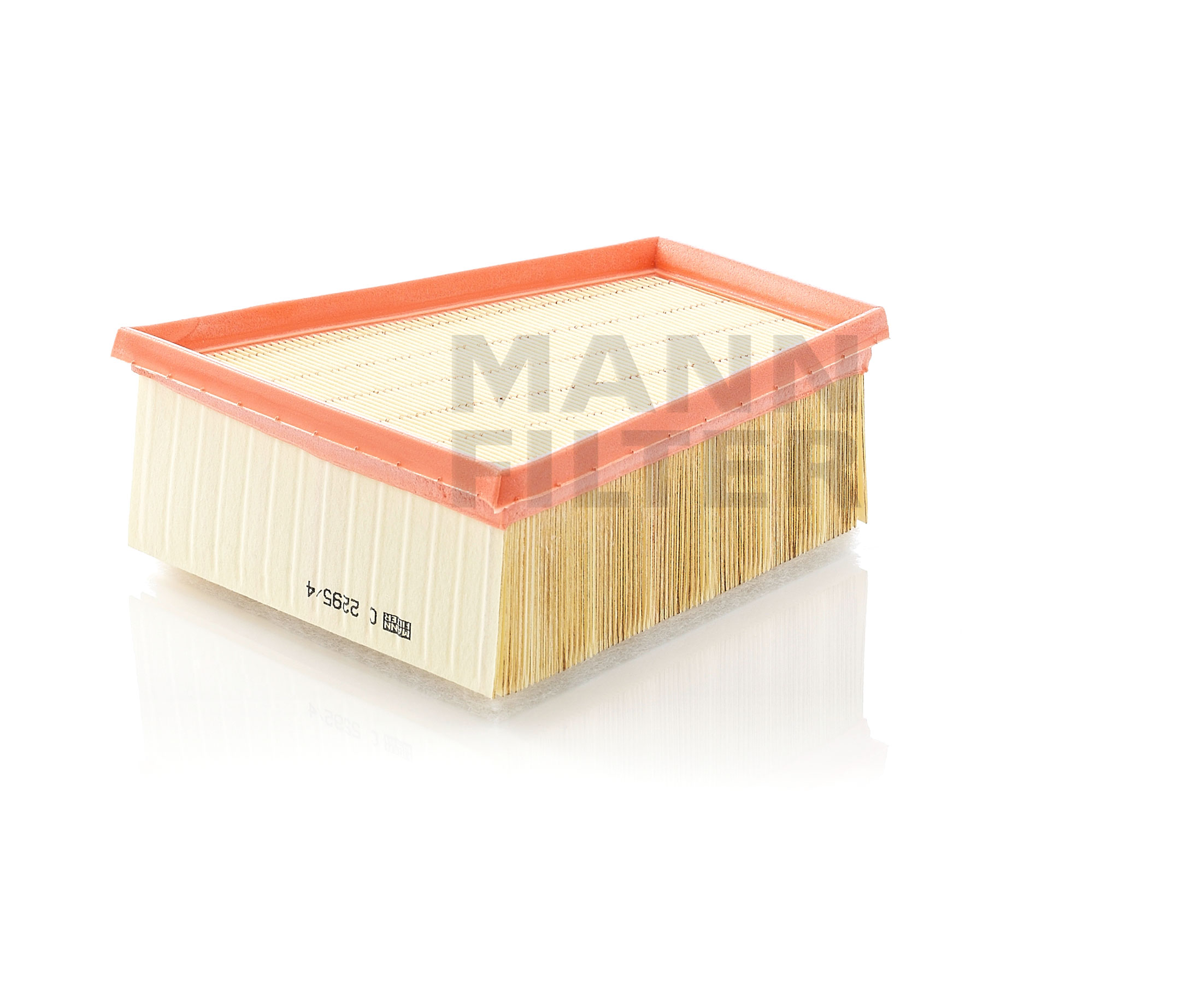 Side view of MANN-FILTER C 2295/4 Air filter Filter Insert, for dusty operating conditions