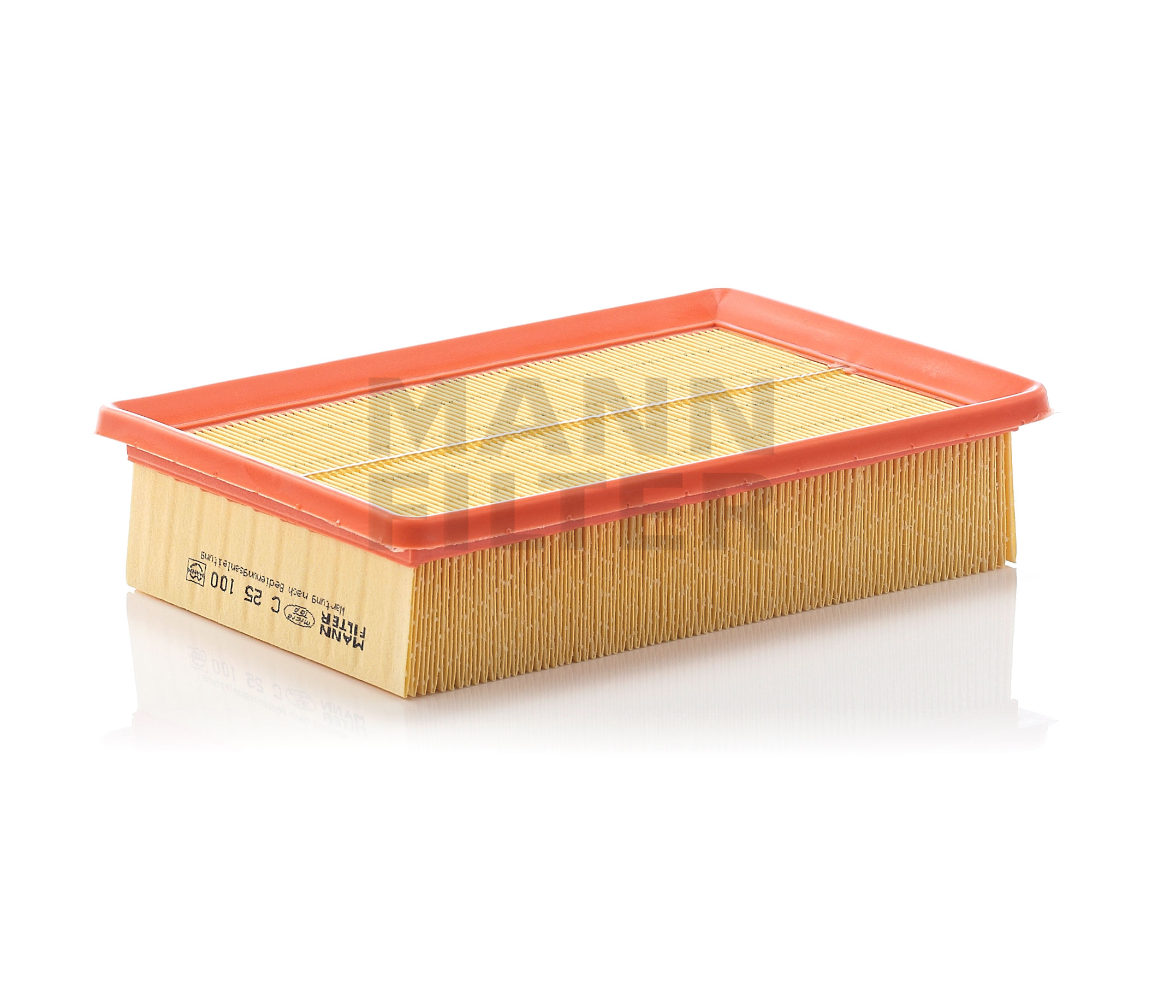 Side view of MANN-FILTER C 25 100 Air filter Filter Insert