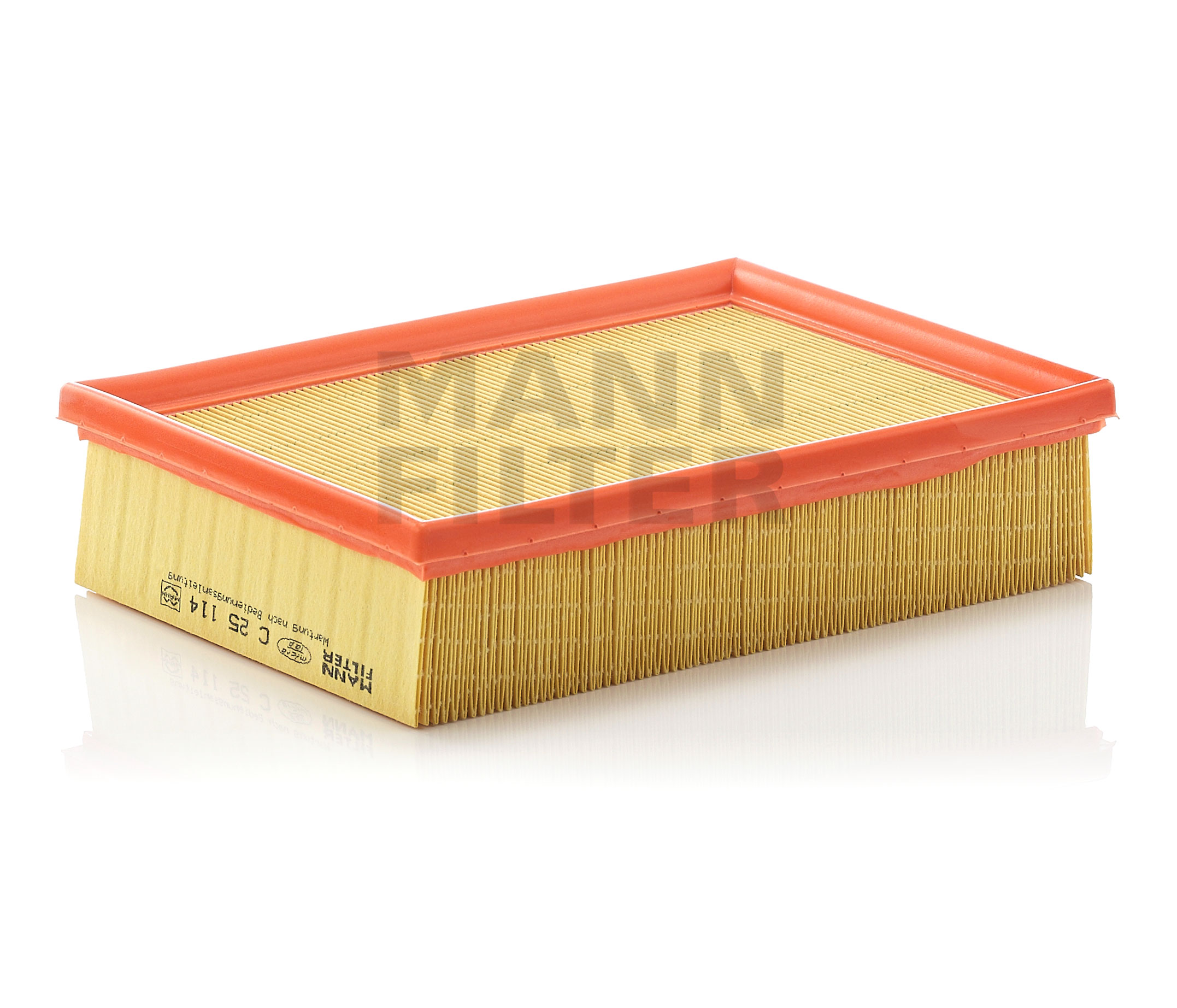Side view of MANN-FILTER C 25 114 Air filter Filter Insert