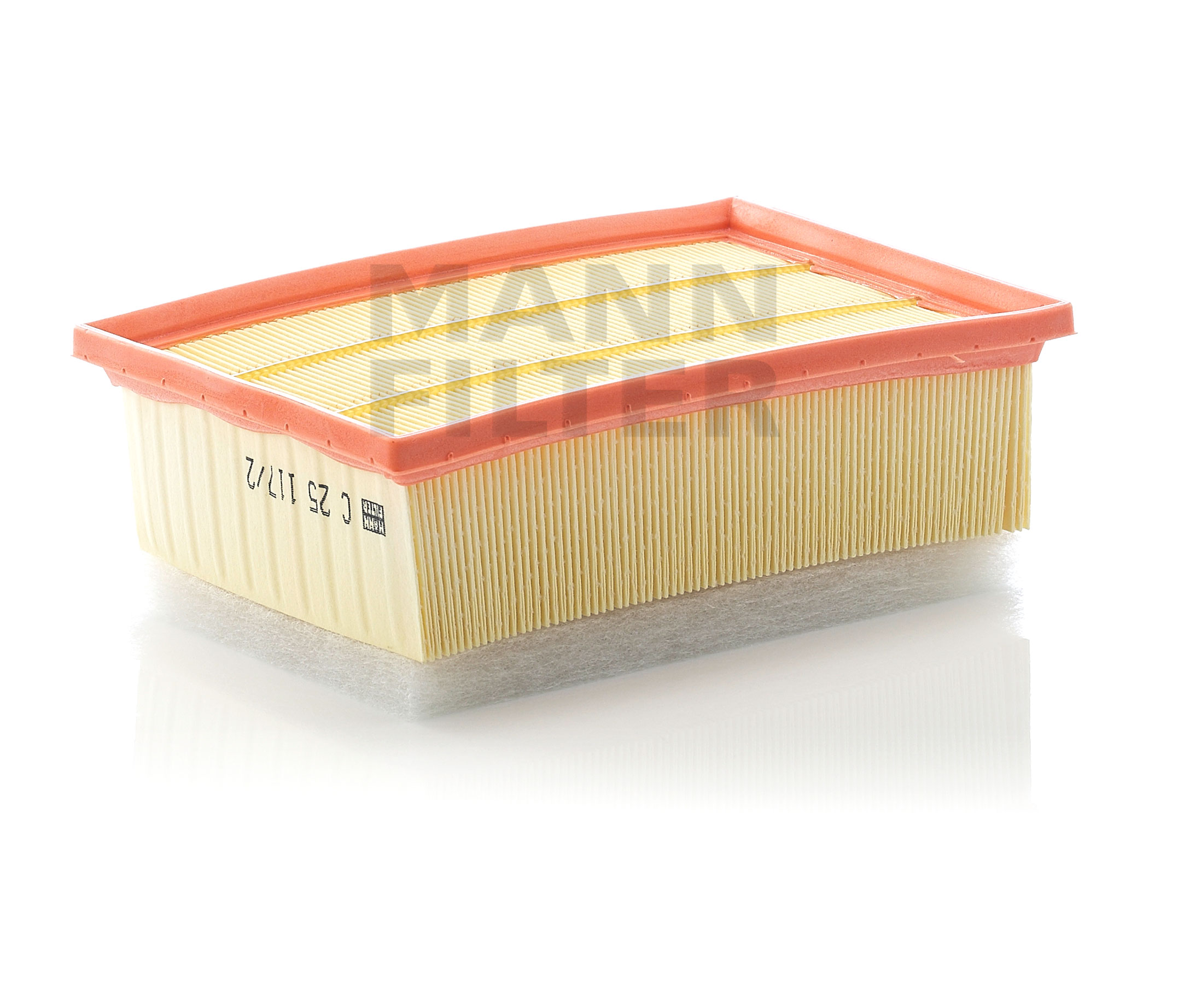Side view of MANN-FILTER C 25 117/2 Air filter Filter Insert