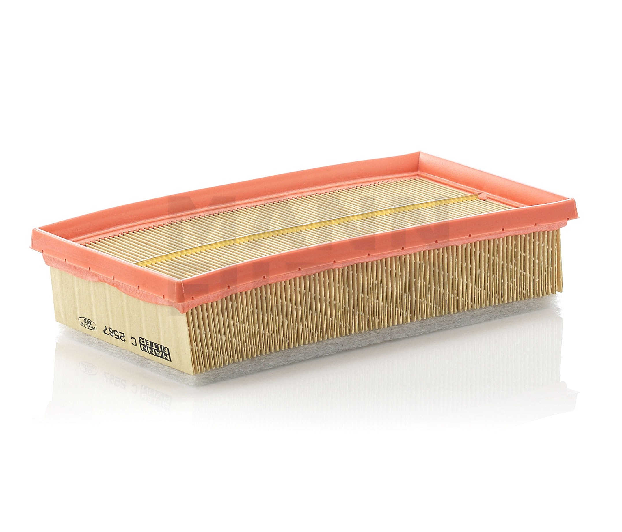 Side view of MANN-FILTER C 2567 Air filter Filter Insert