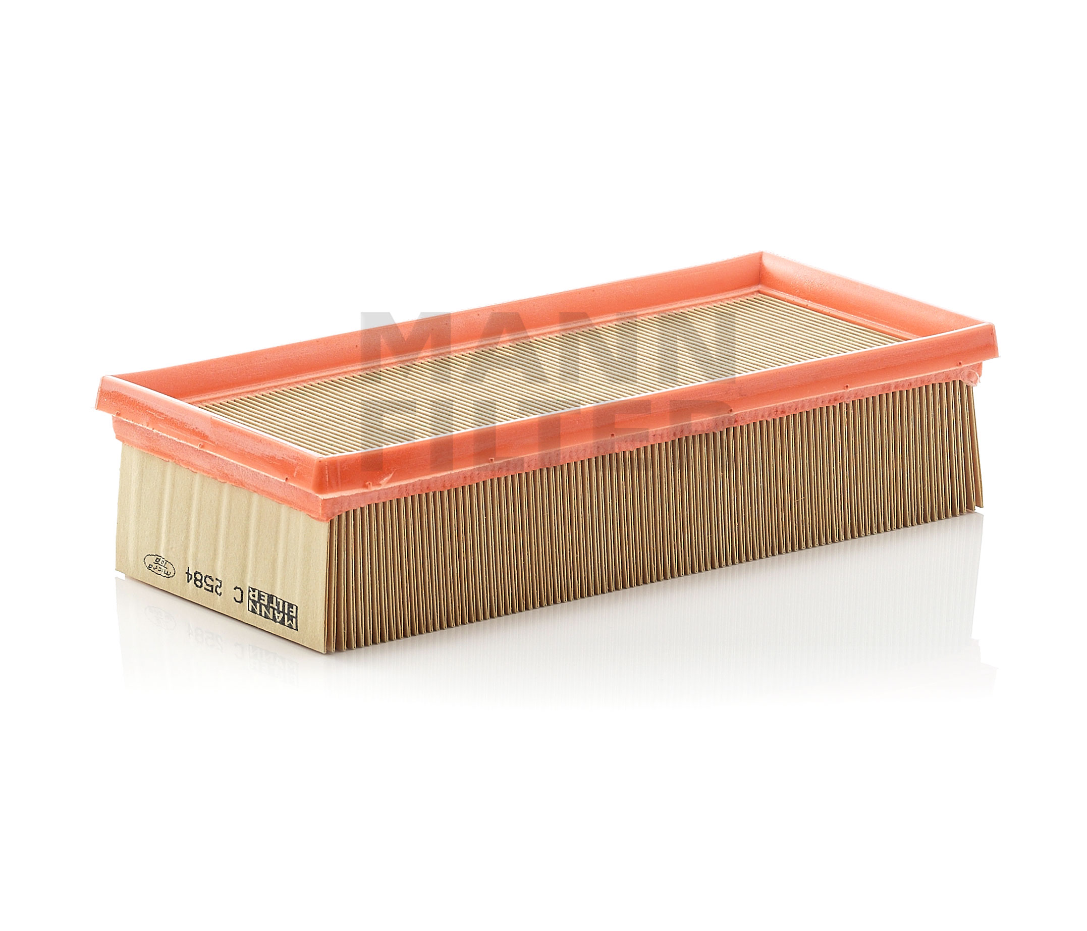 Side view of MANN-FILTER C 2584 Air filter Filter Insert