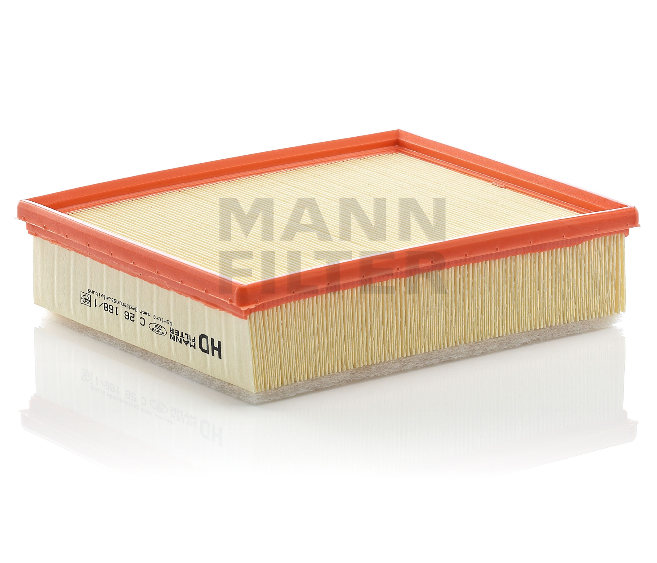 Side view of MANN-FILTER C 26 168/1 Air filter Filter Insert, for dusty operating conditions