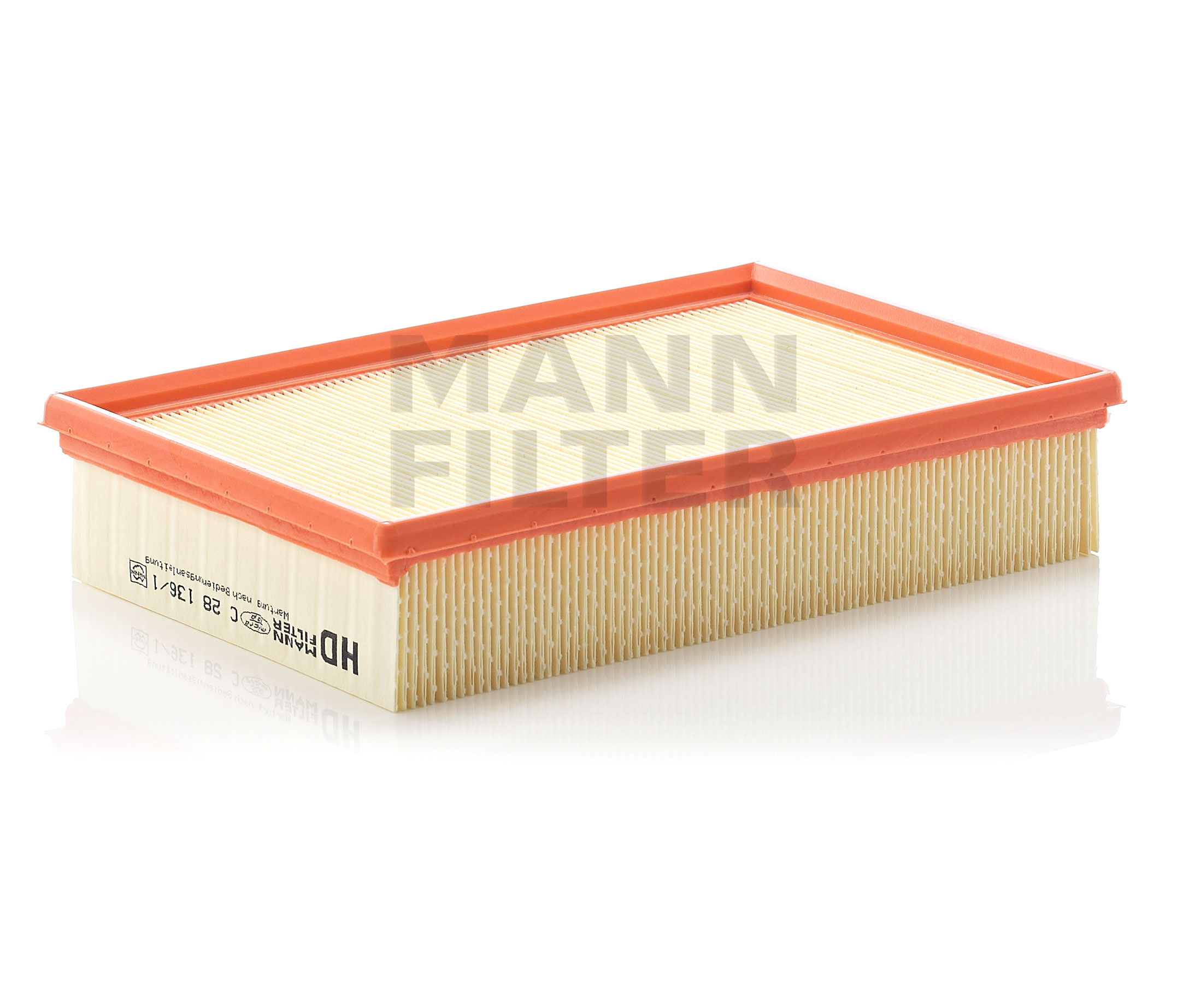 Side view of MANN-FILTER C 28 136/1 Air filter Filter Insert