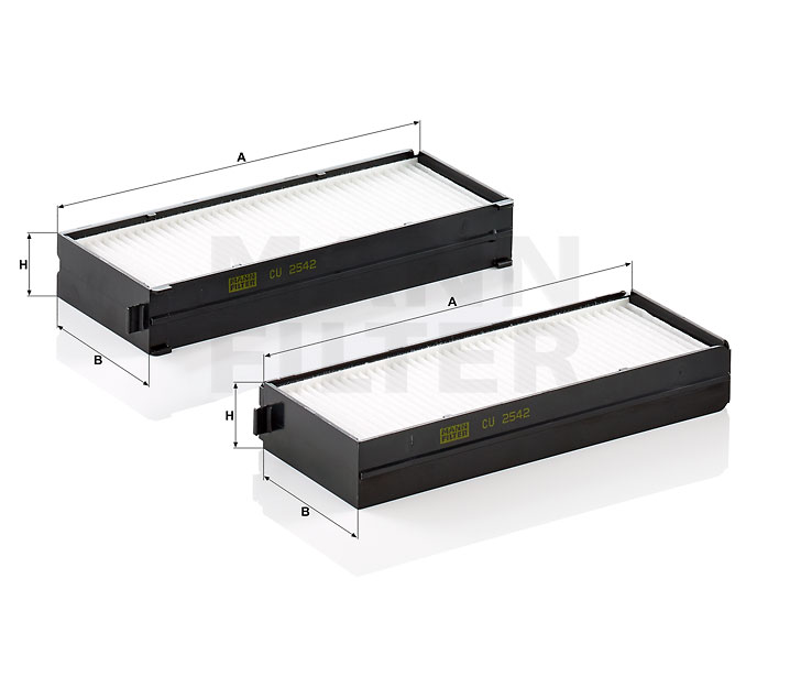 MANN-FILTER CU 2542-2 Filtrs, Salona telpas gaiss