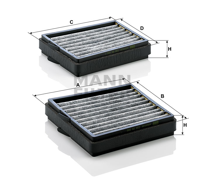 MANN-FILTER CUK 20 000-2 Filtrs, Salona telpas gaiss