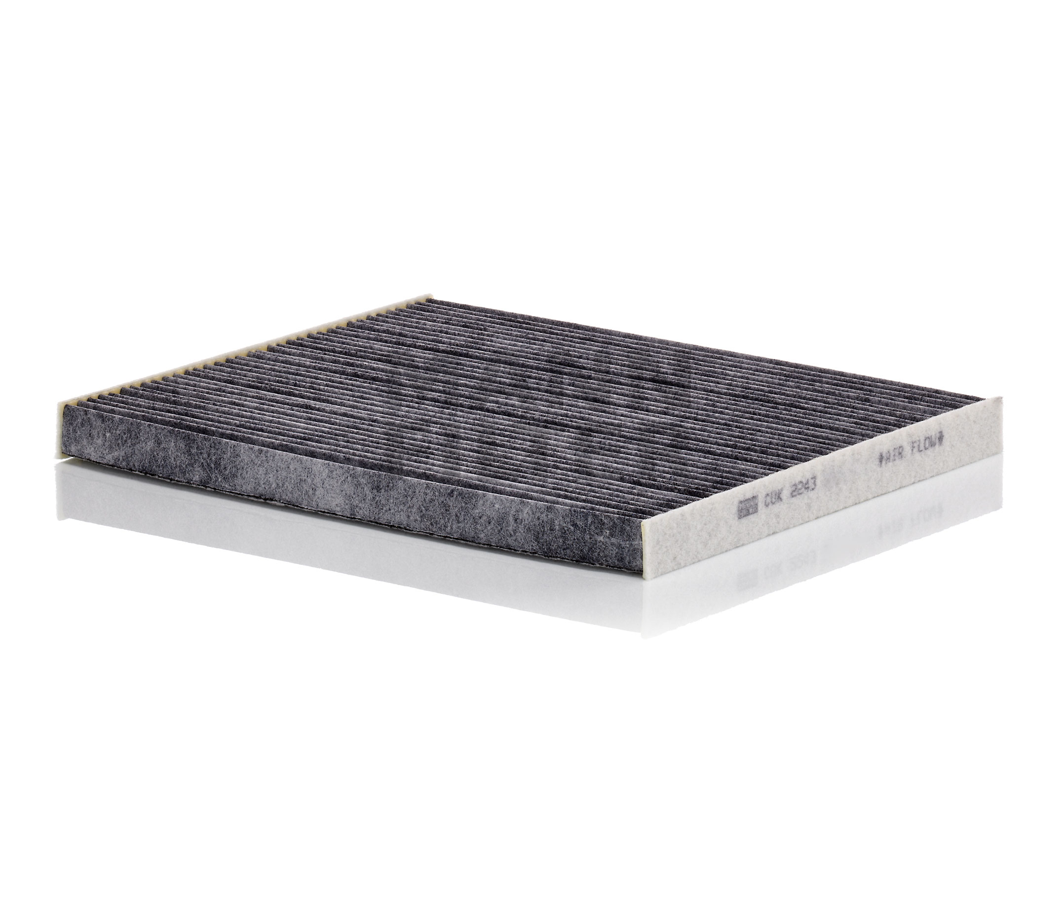 Side view of MANN-FILTER CUK 2243 Pollen filter Activated Carbon Filter
