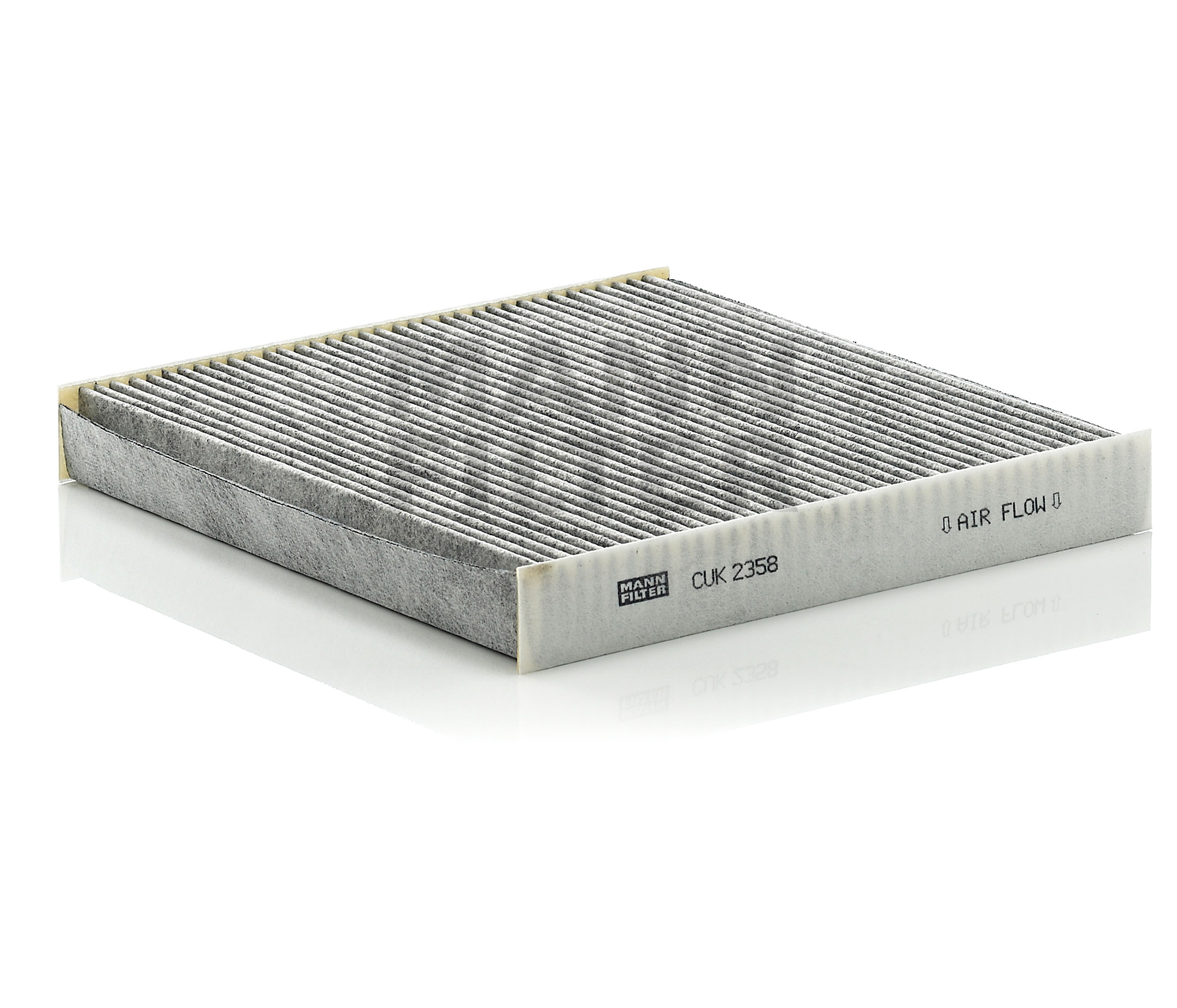 Side view of MANN-FILTER CUK 2358 Pollen filter Activated Carbon Filter