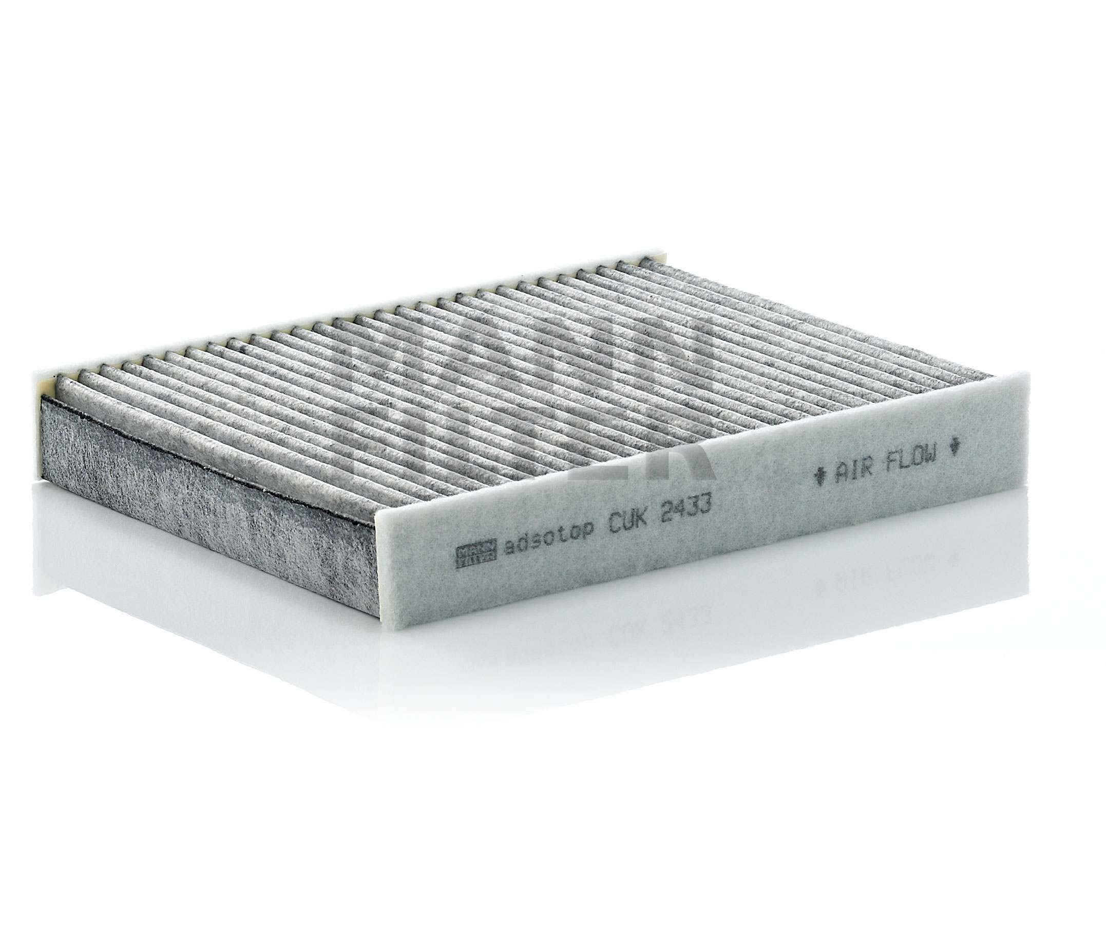 Side view of MANN-FILTER CUK 2433 Pollen filter Activated Carbon Filter