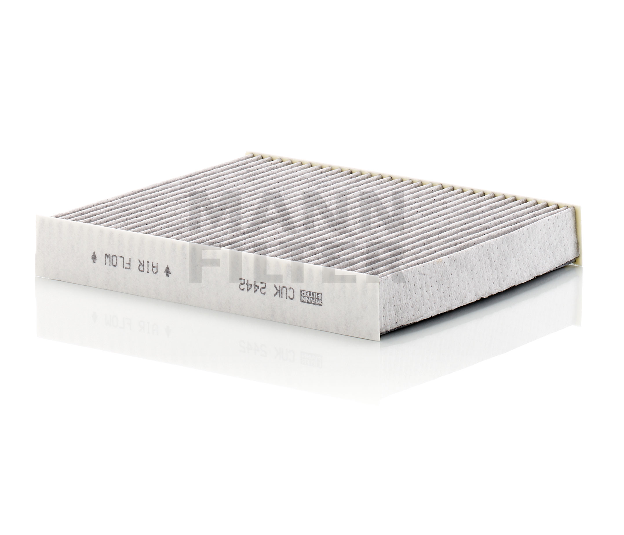 Side view of MANN-FILTER CUK 2442 Pollen filter Activated Carbon Filter