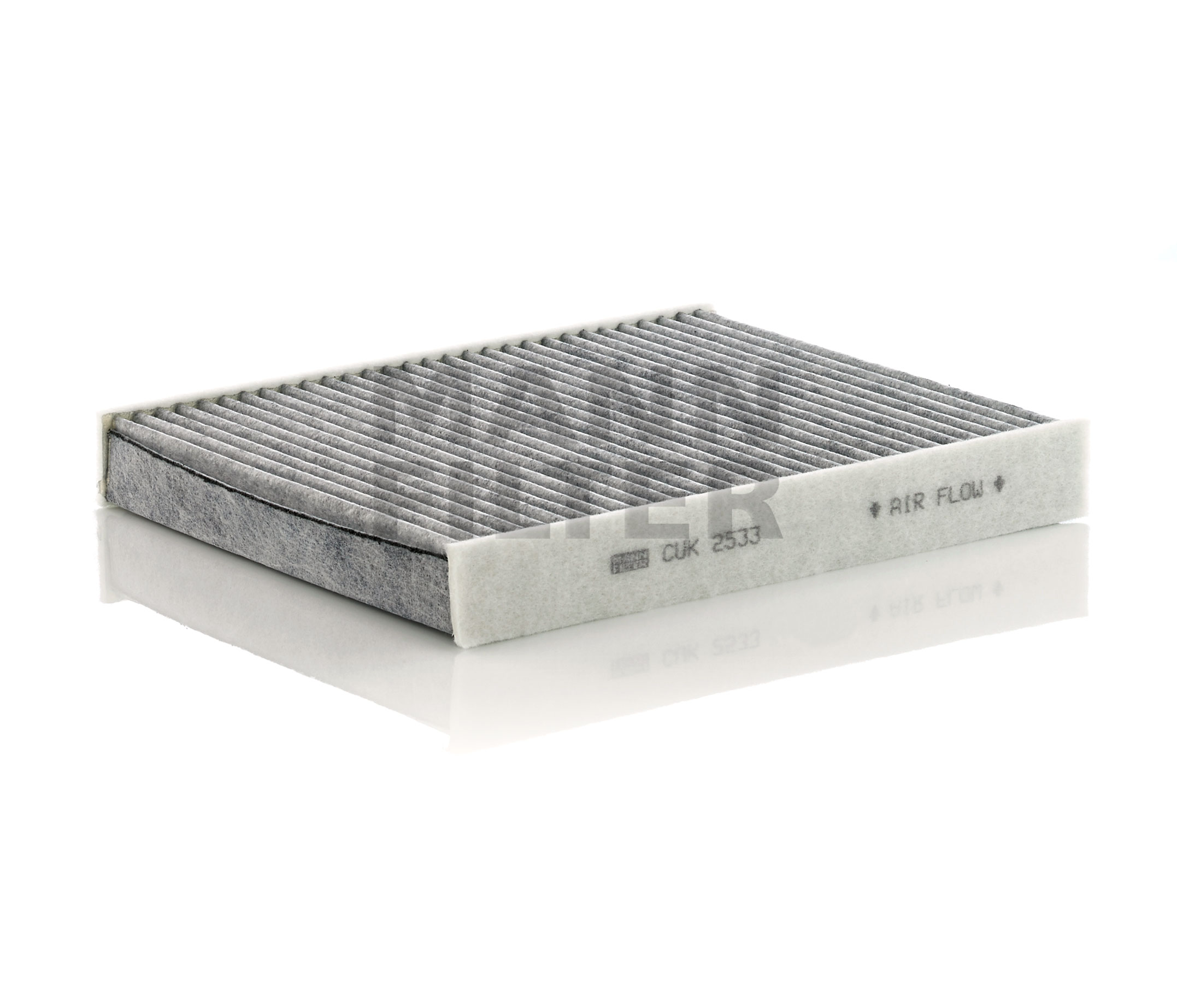 Side view of MANN-FILTER CUK 2533-2 Pollen filter Activated Carbon Filter