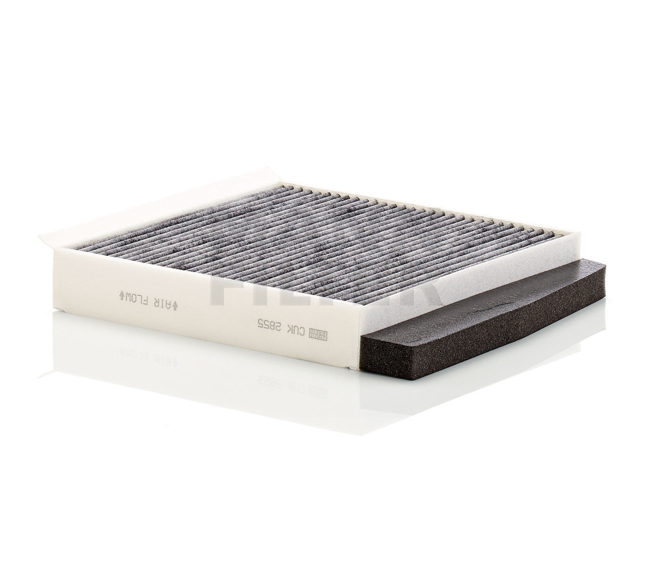 Side view of MANN-FILTER CUK 2855 Pollen filter Activated Carbon Filter