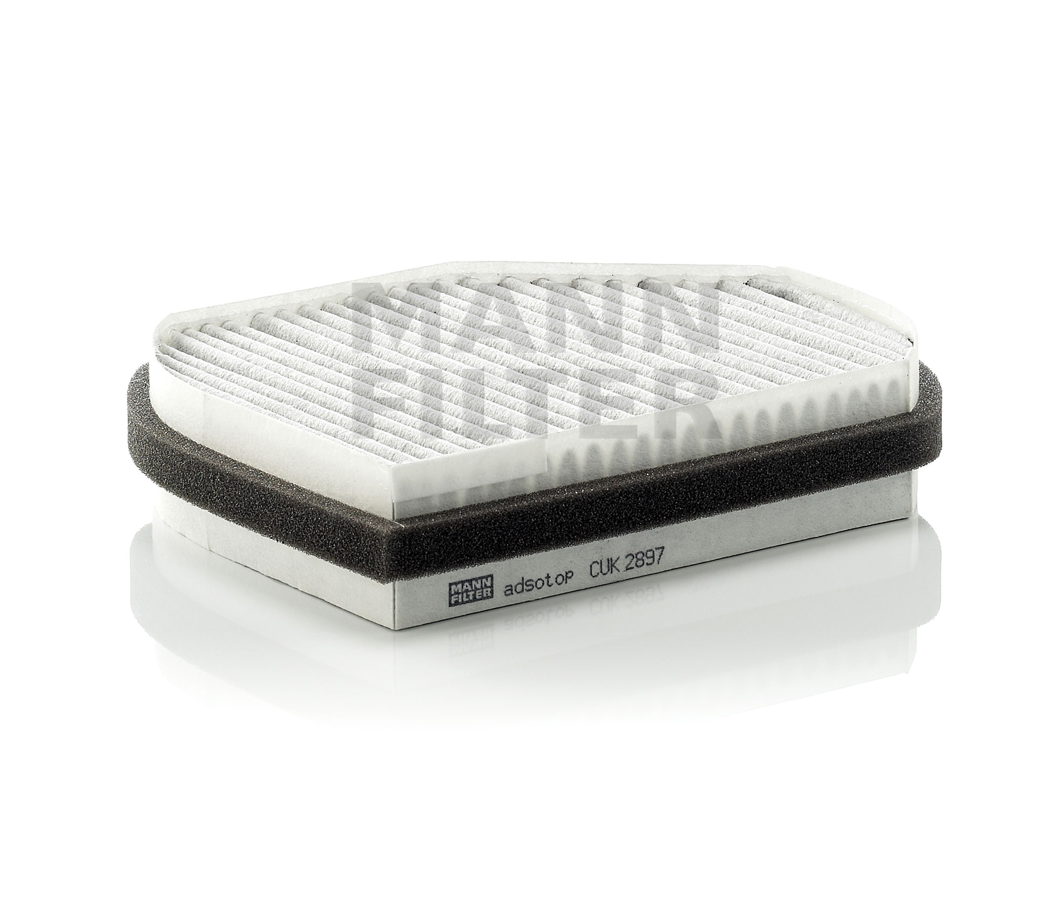 Side view of MANN-FILTER CUK 2897 Pollen filter Activated Carbon Filter
