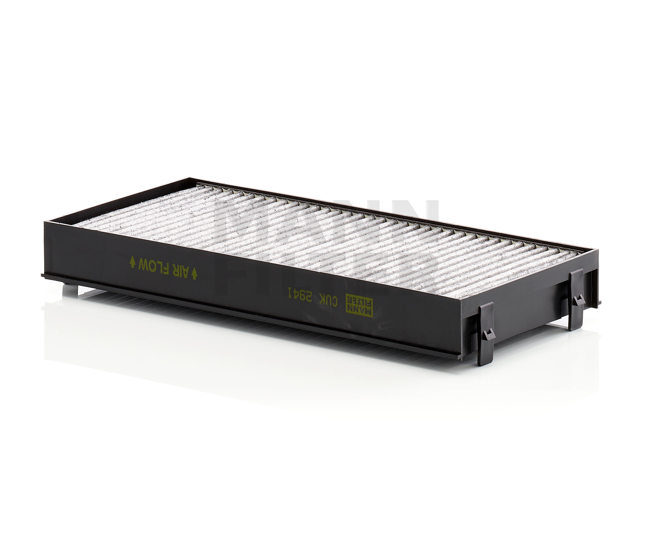 Side view of MANN-FILTER CUK 2941-2 Pollen filter Activated Carbon Filter