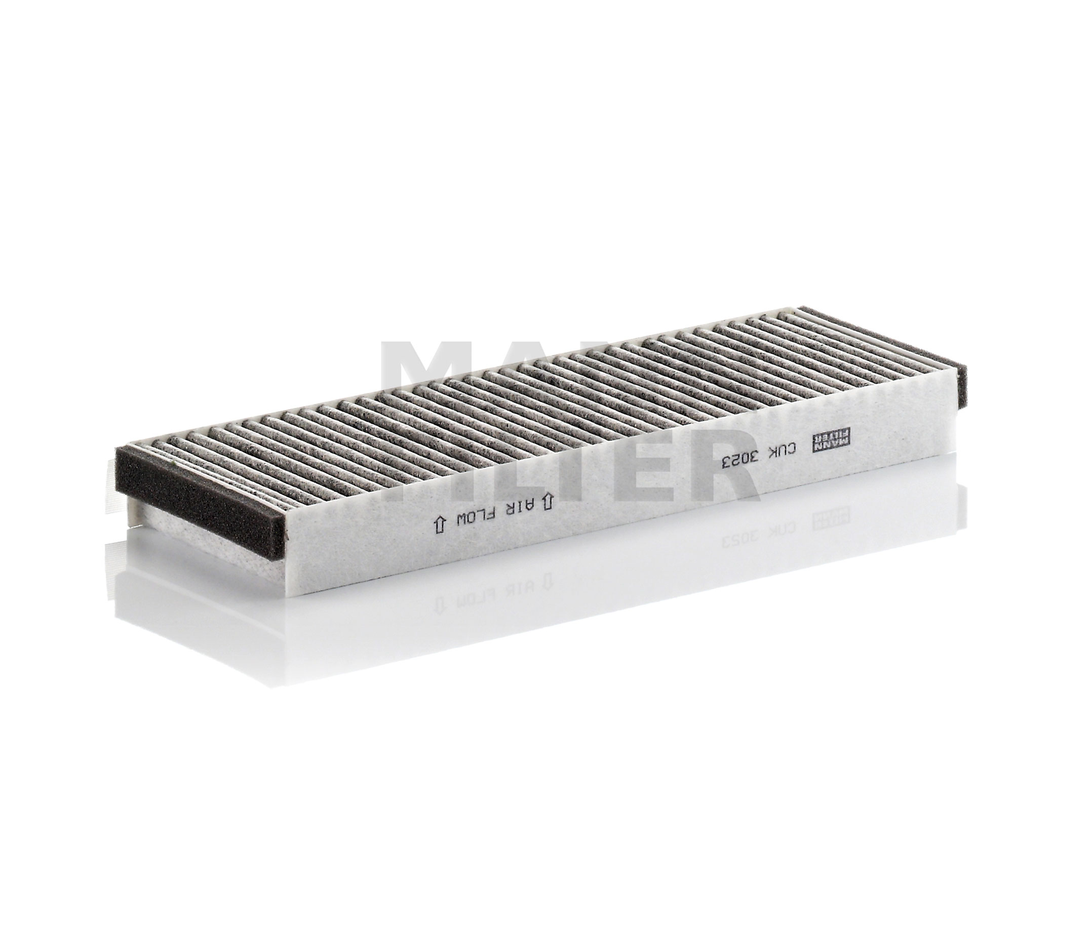 Side view of MANN-FILTER CUK 3023-2 Pollen filter Activated Carbon Filter