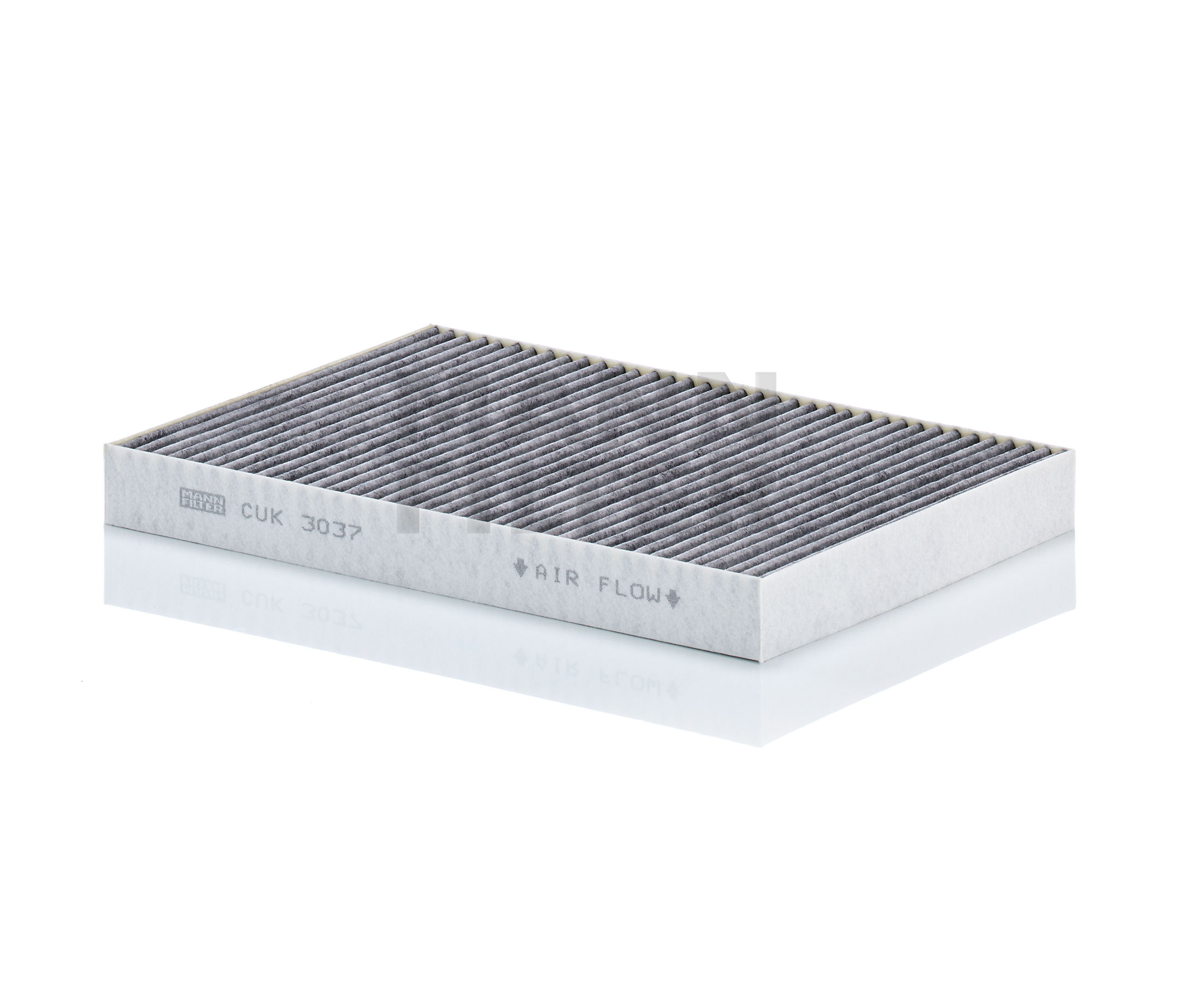 Side view of MANN-FILTER CUK 3037 Pollen filter Activated Carbon Filter