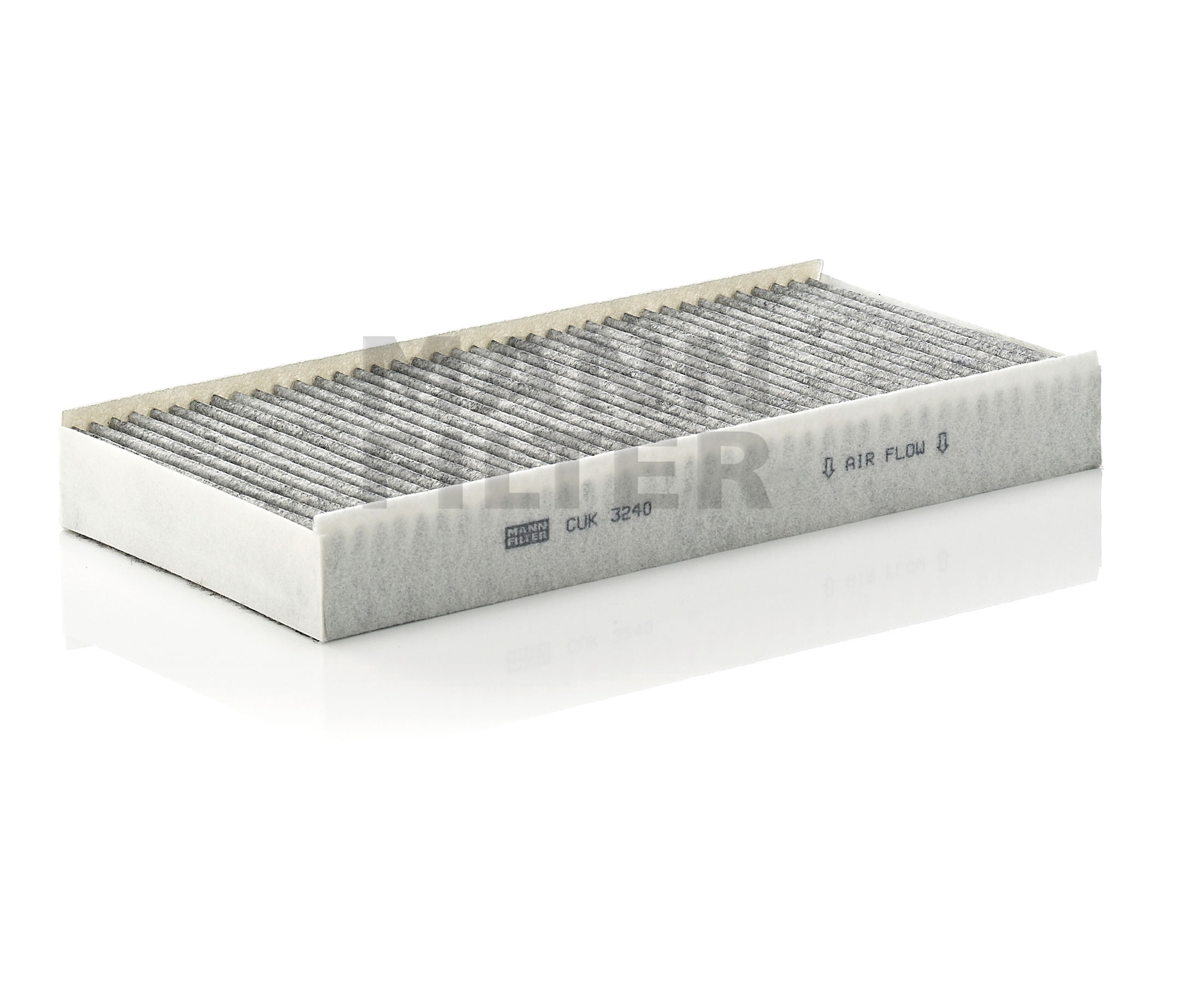 Side view of MANN-FILTER CUK 3240 Pollen filter Activated Carbon Filter
