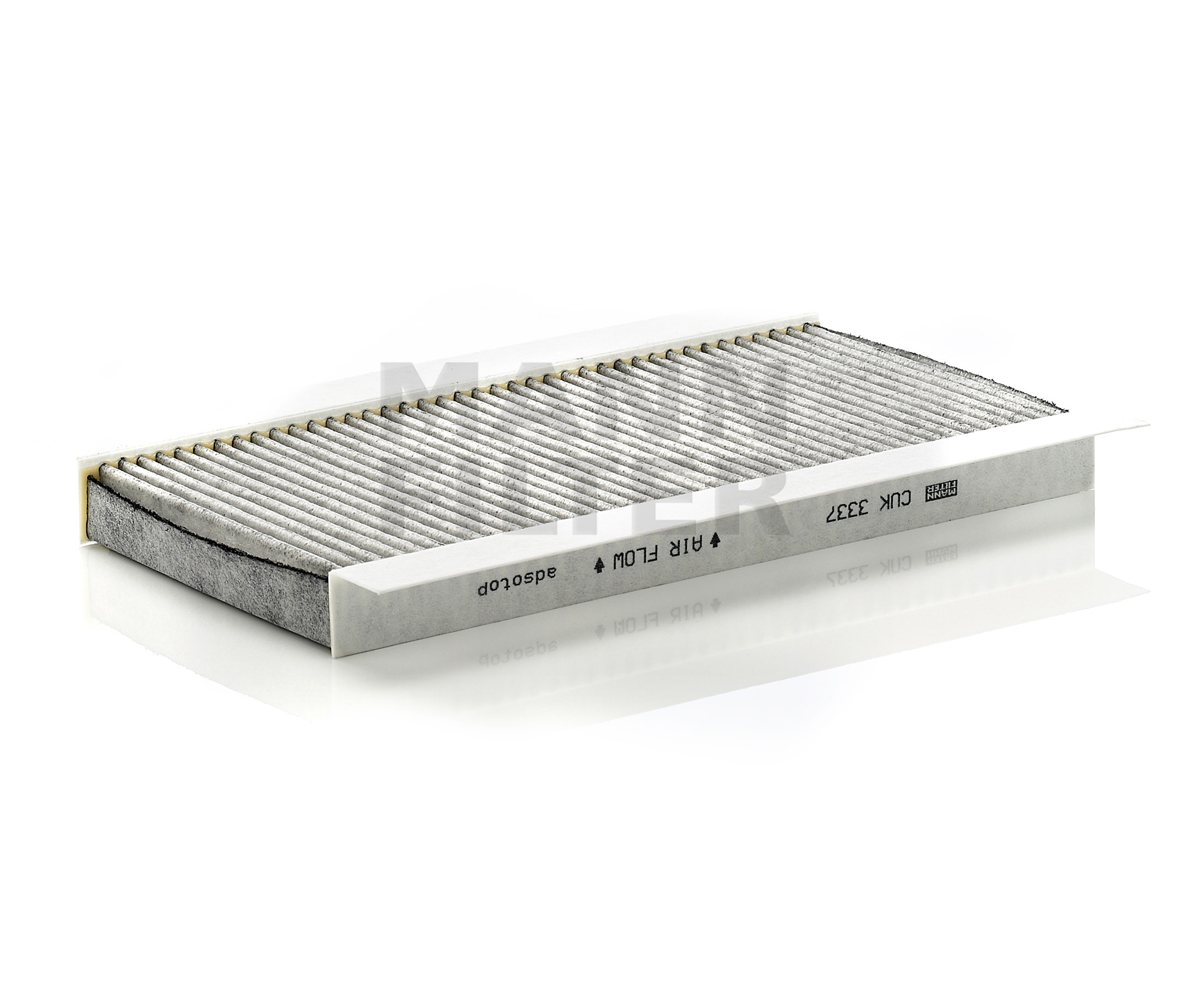 Side view of MANN-FILTER CUK 3337 Pollen filter Activated Carbon Filter
