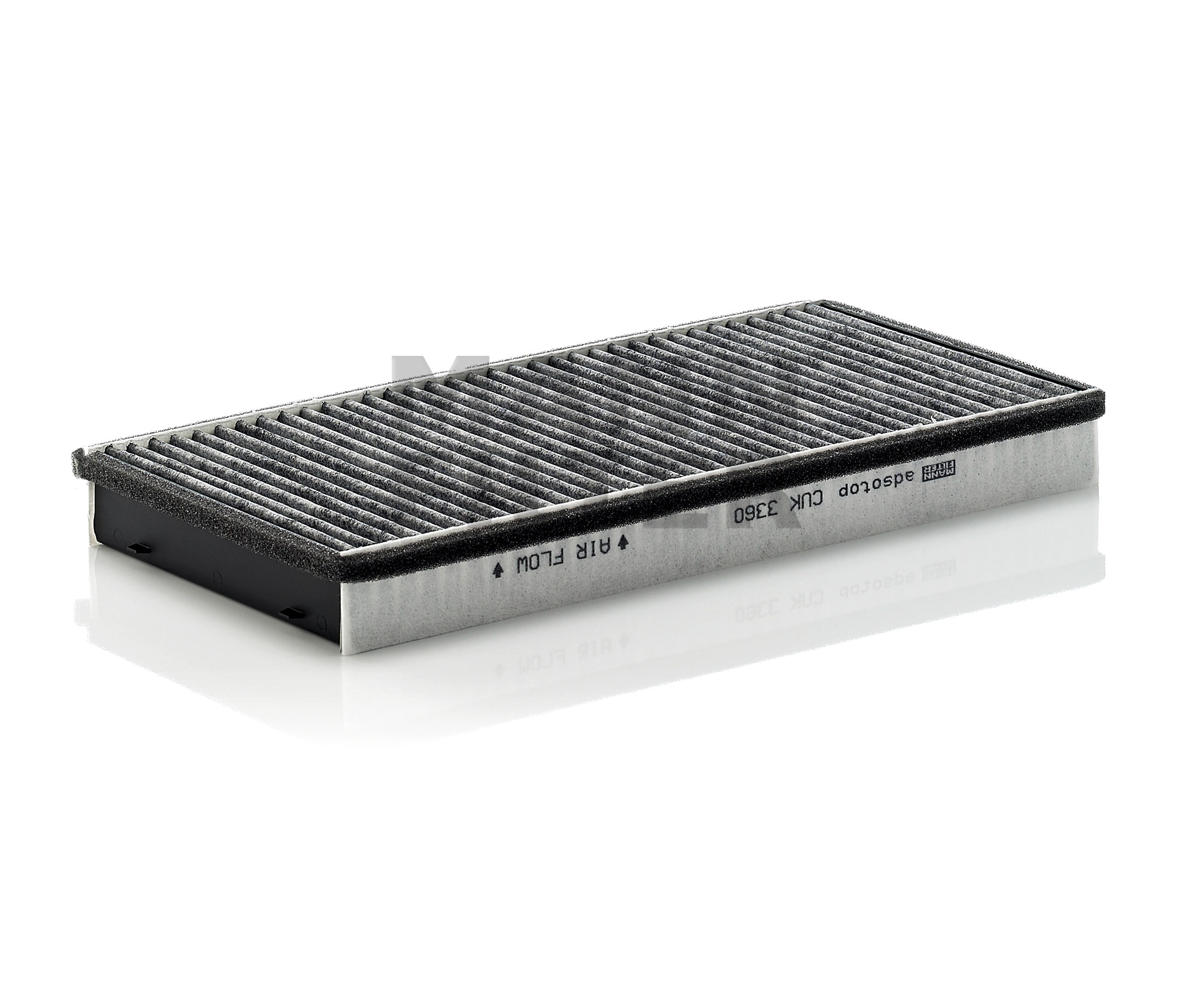 Side view of MANN-FILTER CUK 3360 Pollen filter Activated Carbon Filter