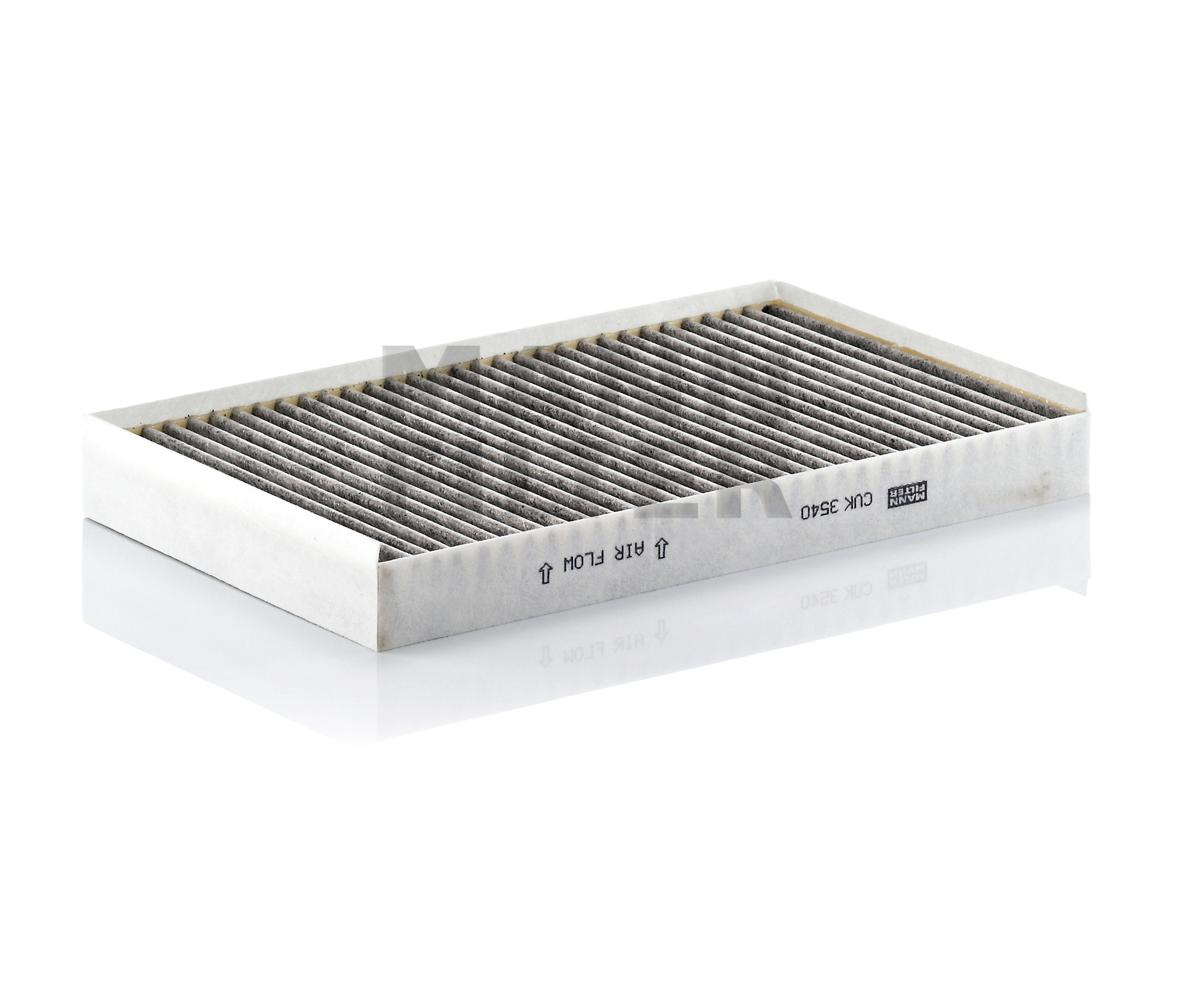 Side view of MANN-FILTER CUK 3540 Pollen filter Activated Carbon Filter