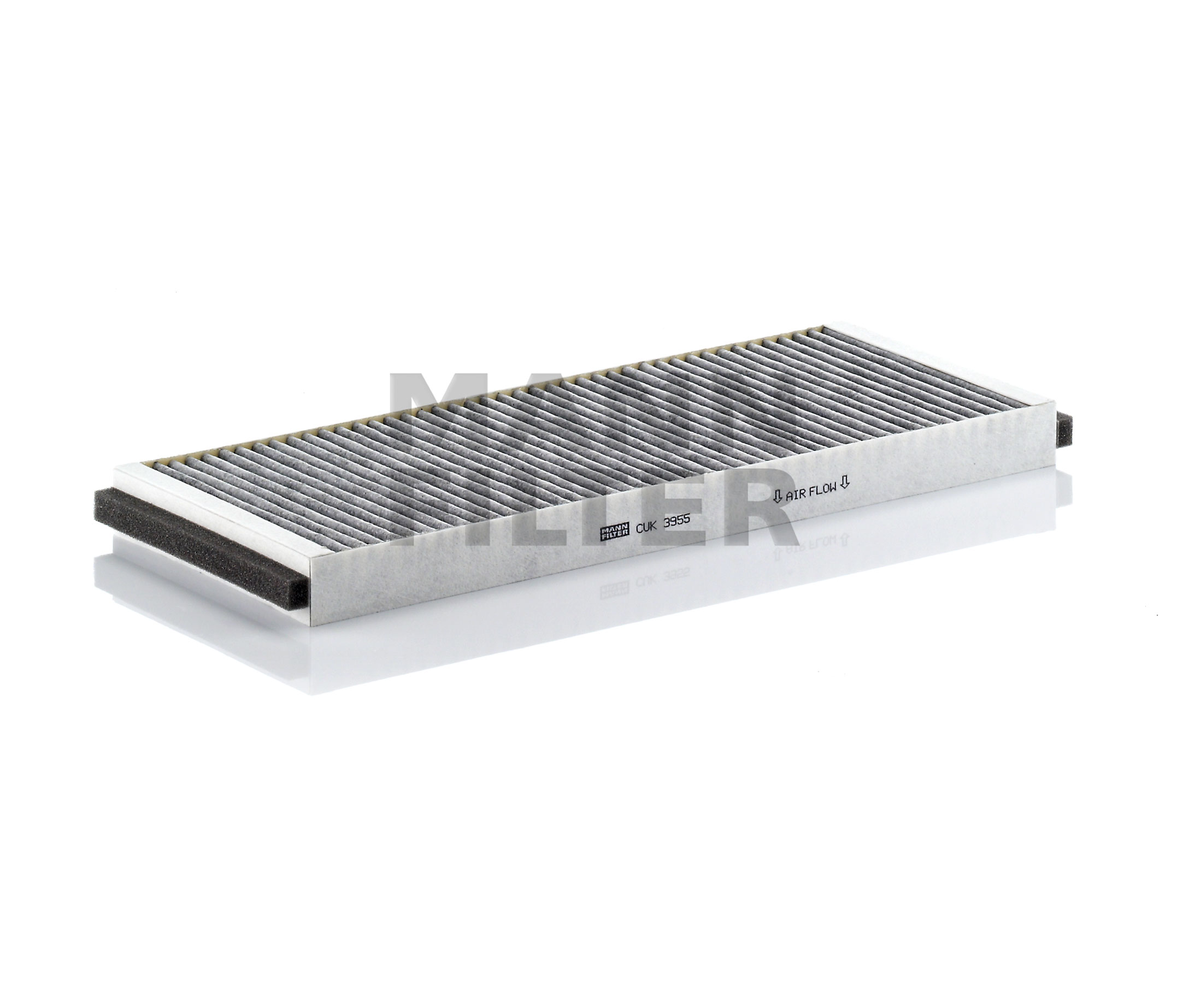 Side view of MANN-FILTER CUK 3955 Pollen filter Activated Carbon Filter