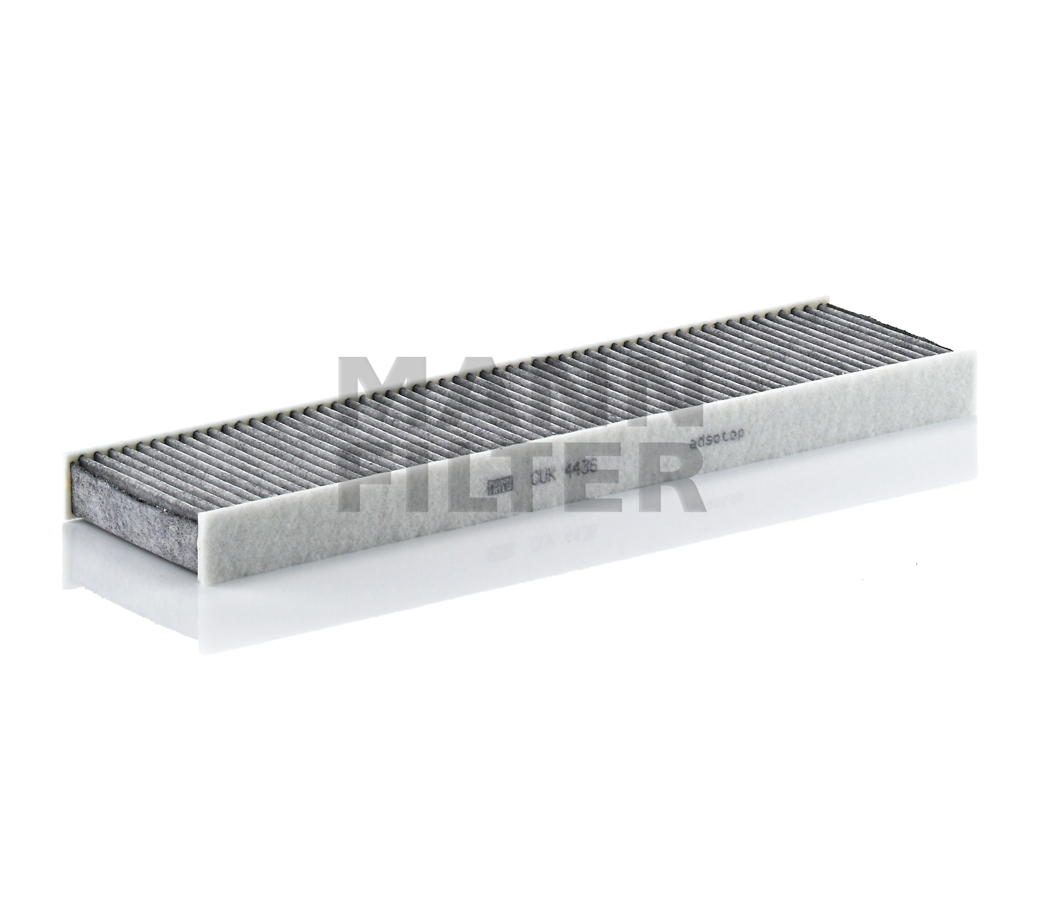 Side view of MANN-FILTER CUK 4436 Pollen filter Activated Carbon Filter