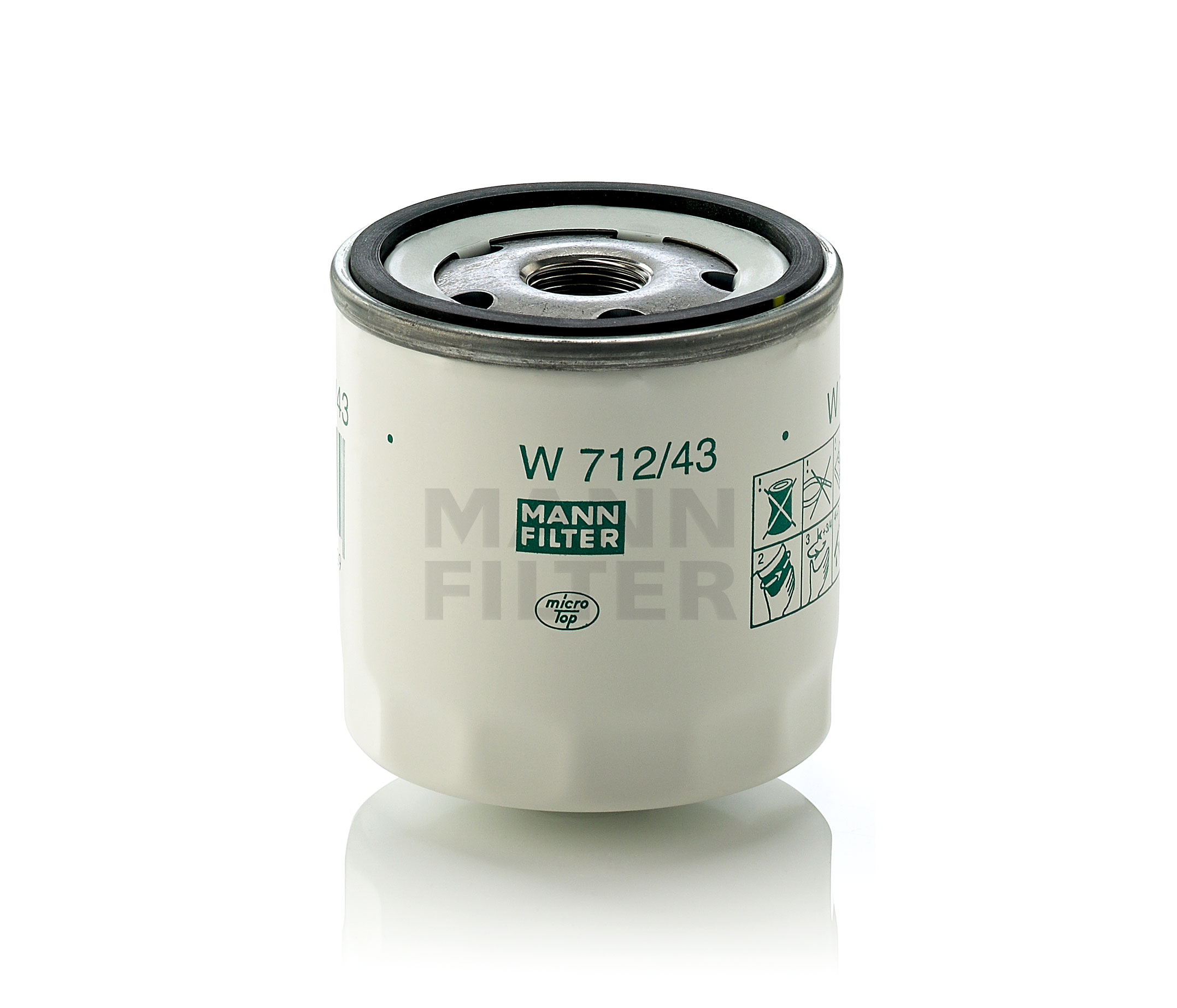 MANN-FILTER W 712/43 Oil filter Spin-on Filter, with one anti-return valve-image-963587