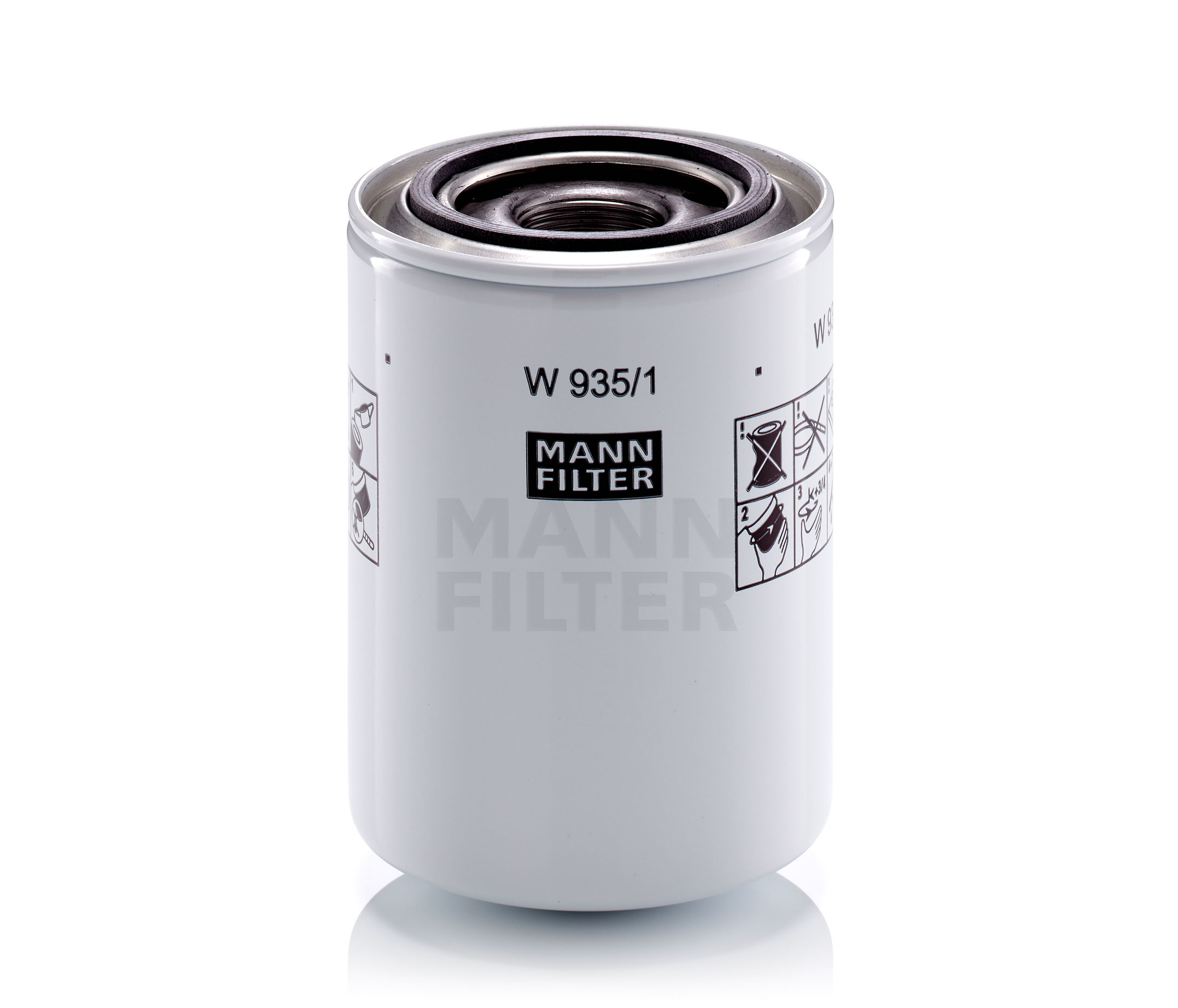 Side view of MANN-FILTER W 935/1 Filter, operating hydraulics