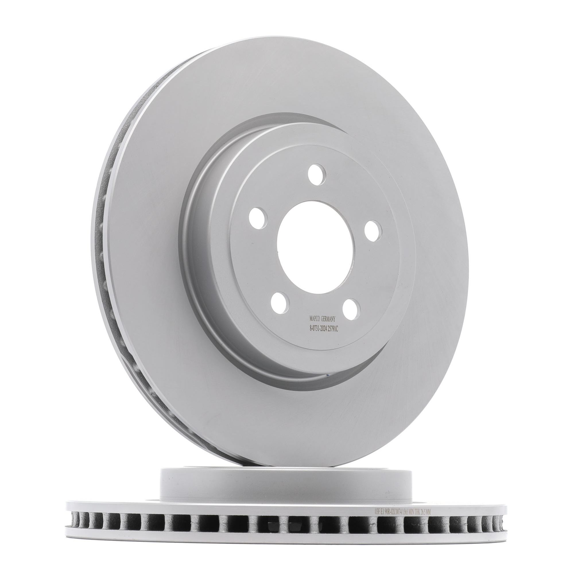 MAPCO 47791HPS Brake disc and pads set Front Axle, Vented, with acoustic wear warning-image-9791497