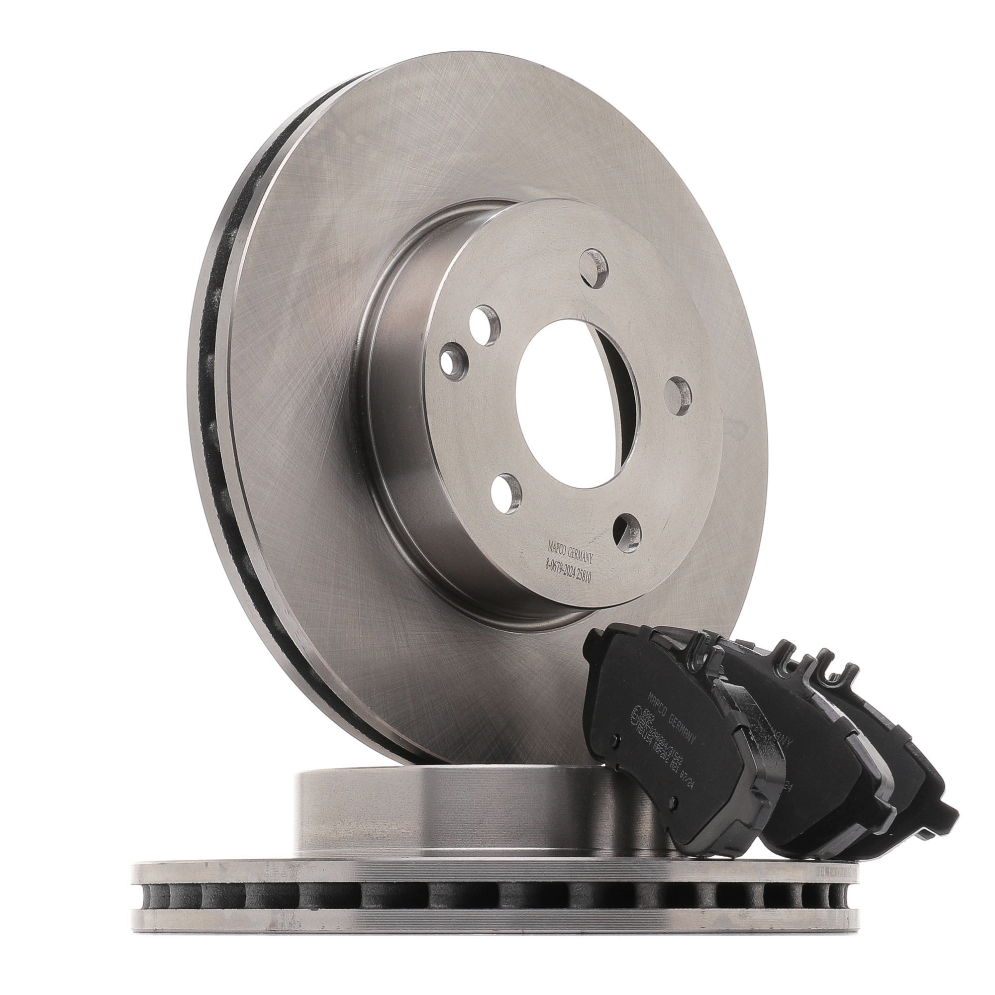 MAPCO 47820 Brake disc and pads set Front Axle, Vented, prepared for wear warning indicator, with anti-squeak plate-image-9791644