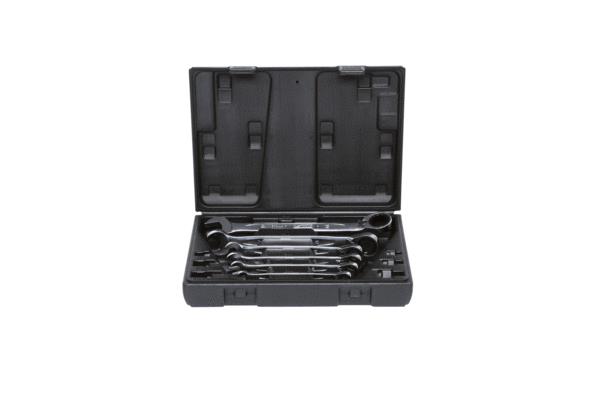 KS TOOLS 503.4646 Zestaw kluczy oczkowo-płaskich z grzechotkami