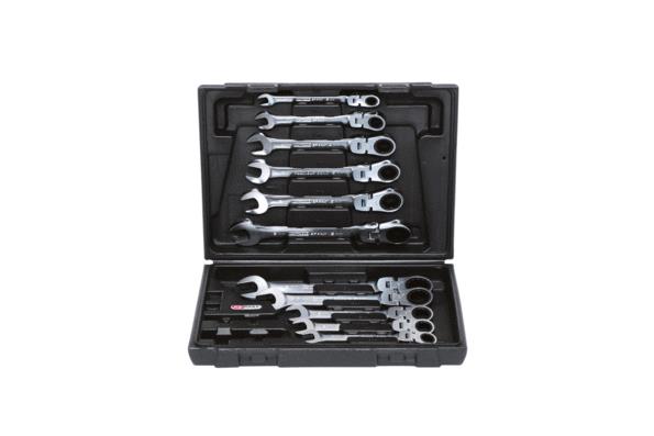 KS TOOLS 503.4765 Ratchet Ring Open-ended Spanner Set