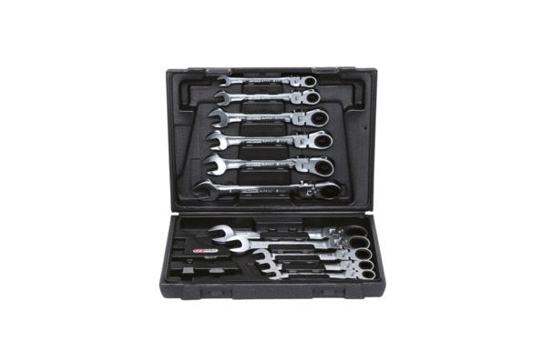 KS TOOLS 503.4865 Ratchet Ring Open-ended Spanner Set