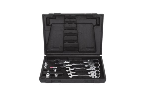 KS TOOLS 503.4867 Serie di chiavi a cricco ad anello fissa
