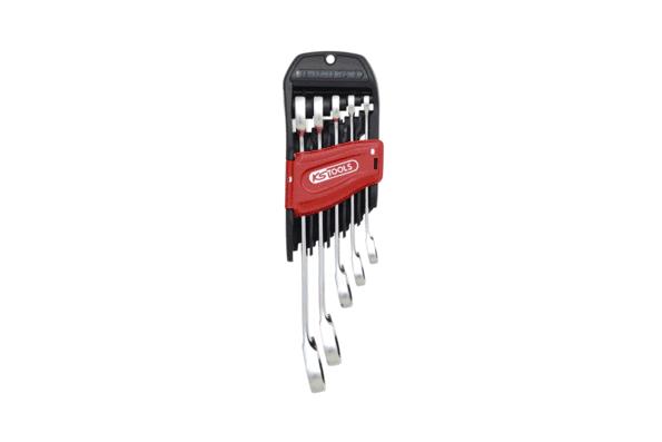 KS TOOLS 503.4955 Ratchet Ring Open-ended Spanner Set