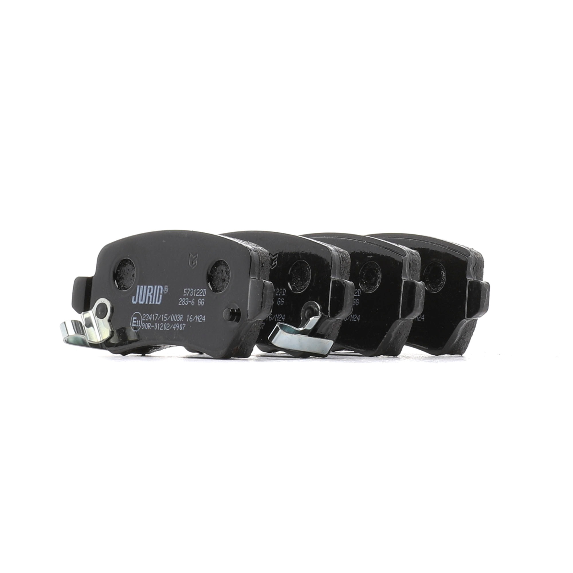 JURID 573122D Brake pad set with acoustic wear warning, with brake caliper screws, with accessories-image-9951356